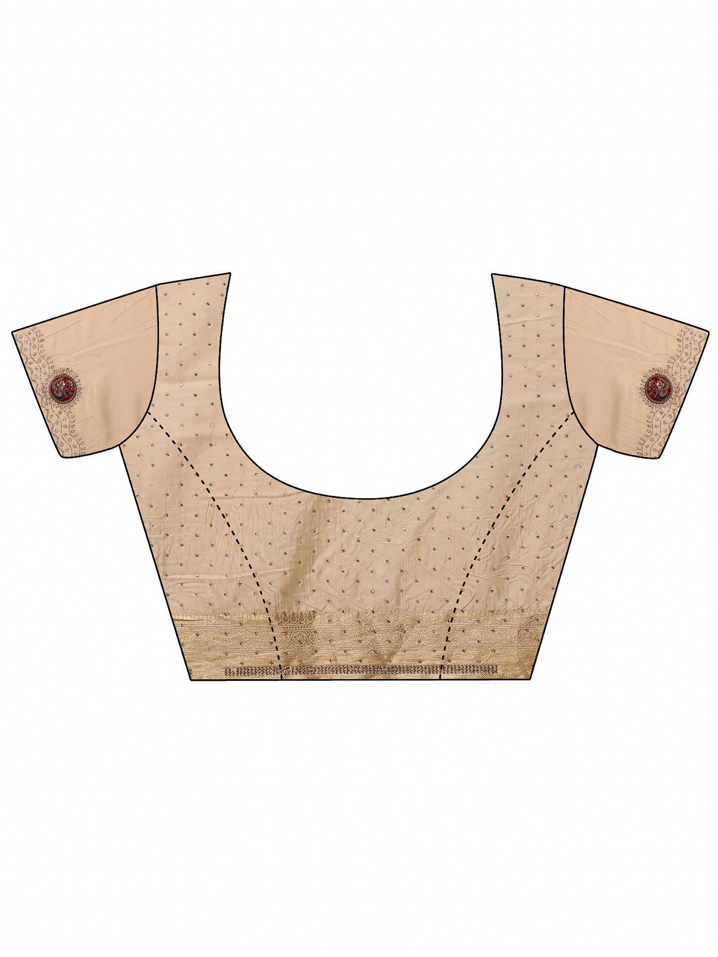 Gold Woven Design Banarasi Silk Blend Saree With Unstitched Blouse Piece