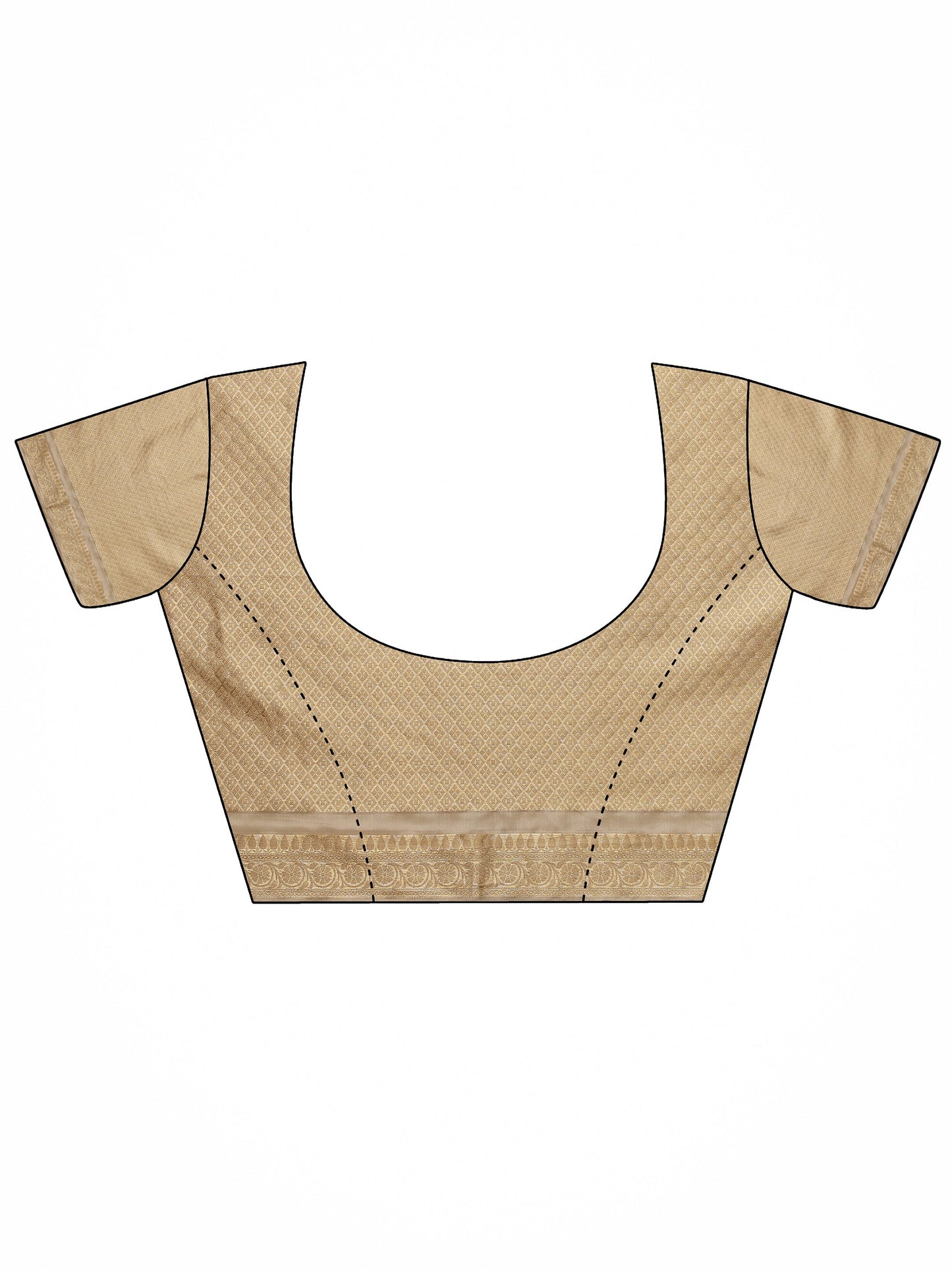 Gold Woven Design Banarasi Silk Blend Saree With Unstitched Blouse Piece