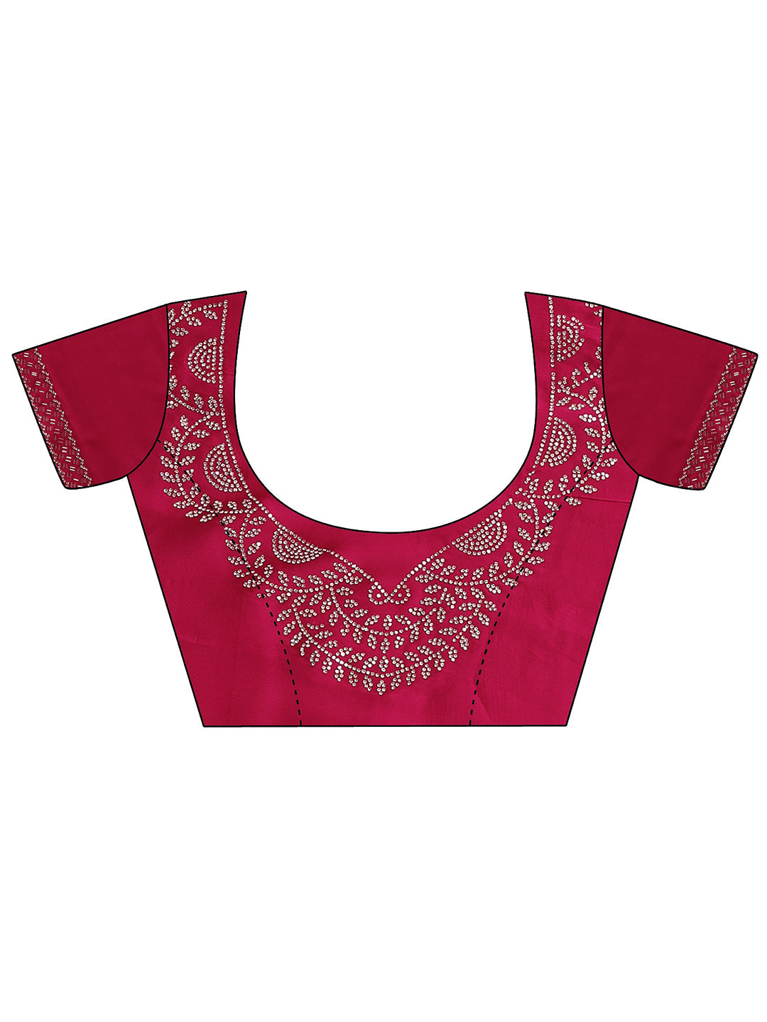 Beige Embellished Crepe Saree With Unstitched Blouse Piece