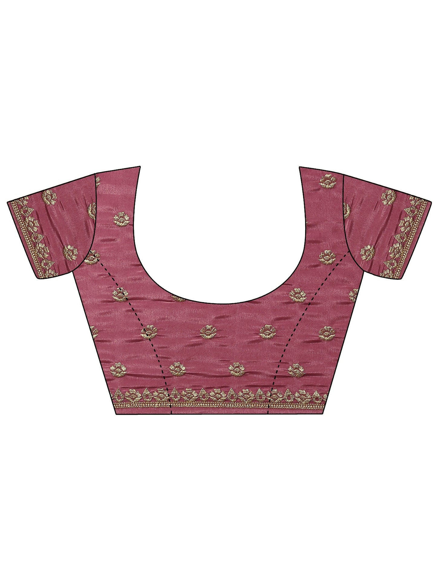 Mauve Embellished Crepe Sarees With Unstitched Blouse Piece