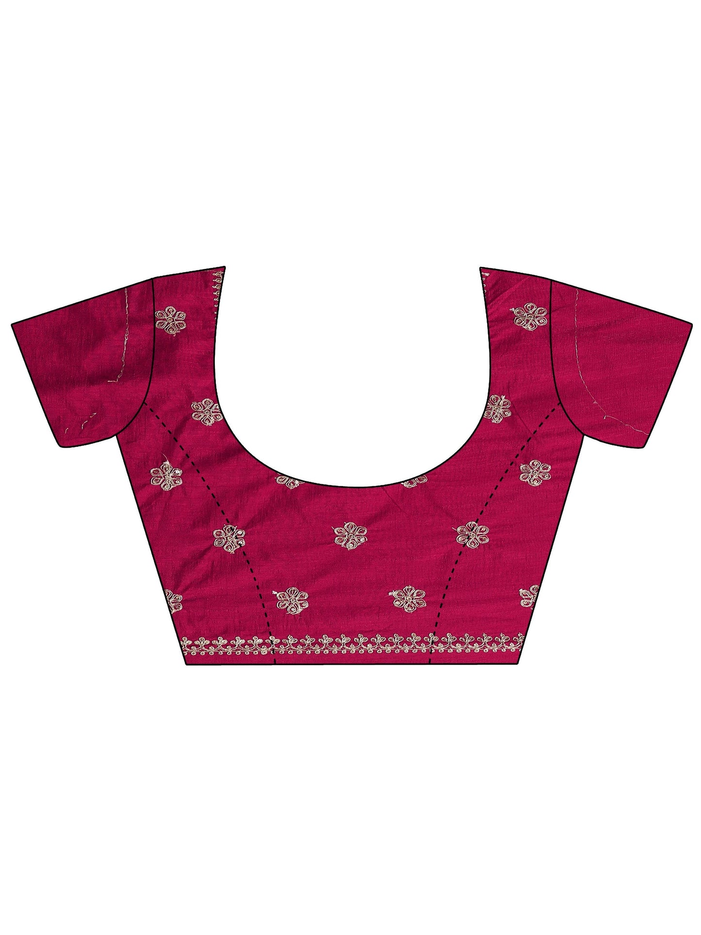 Pink Bandhani Printed Silk Blend Saree With Unstitched Blouse Piece