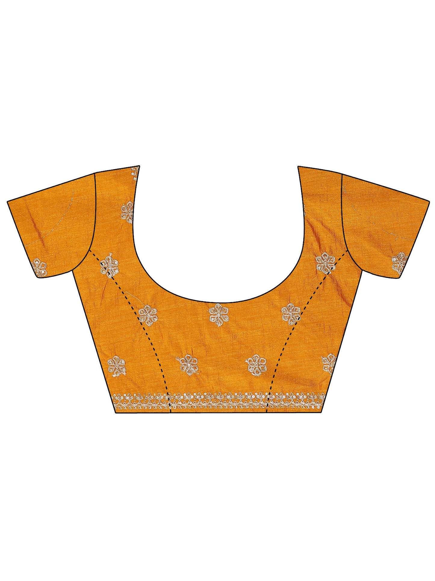 Mustard Bandhani Printed Silk Blend Saree With Unstitched Blouse Piece