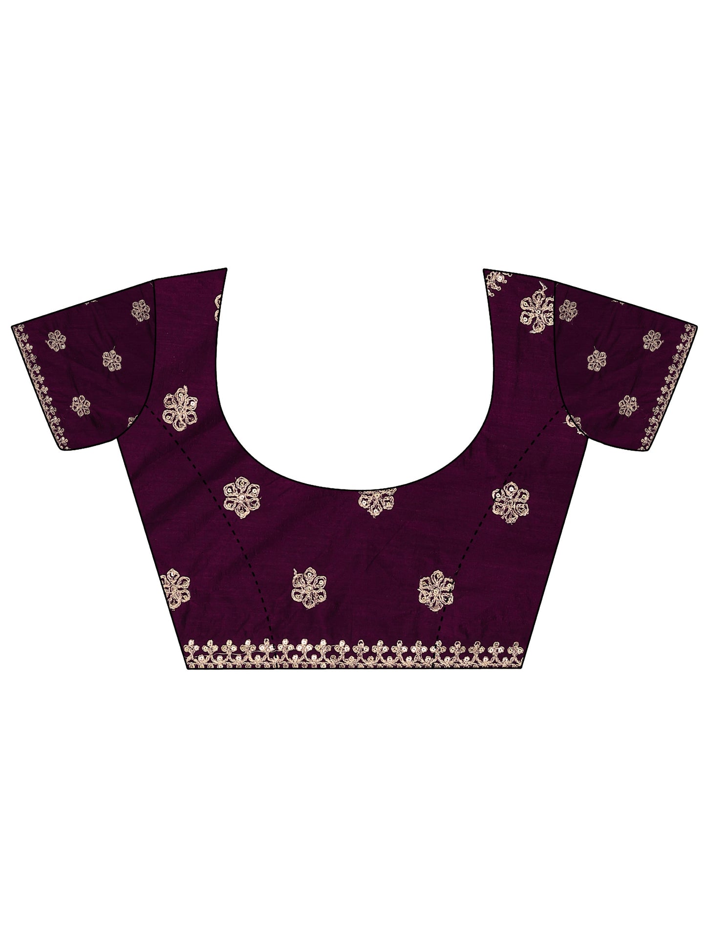 Burgundy Bandhani Printed Silk Blend Saree With Unstitched Blouse Piece