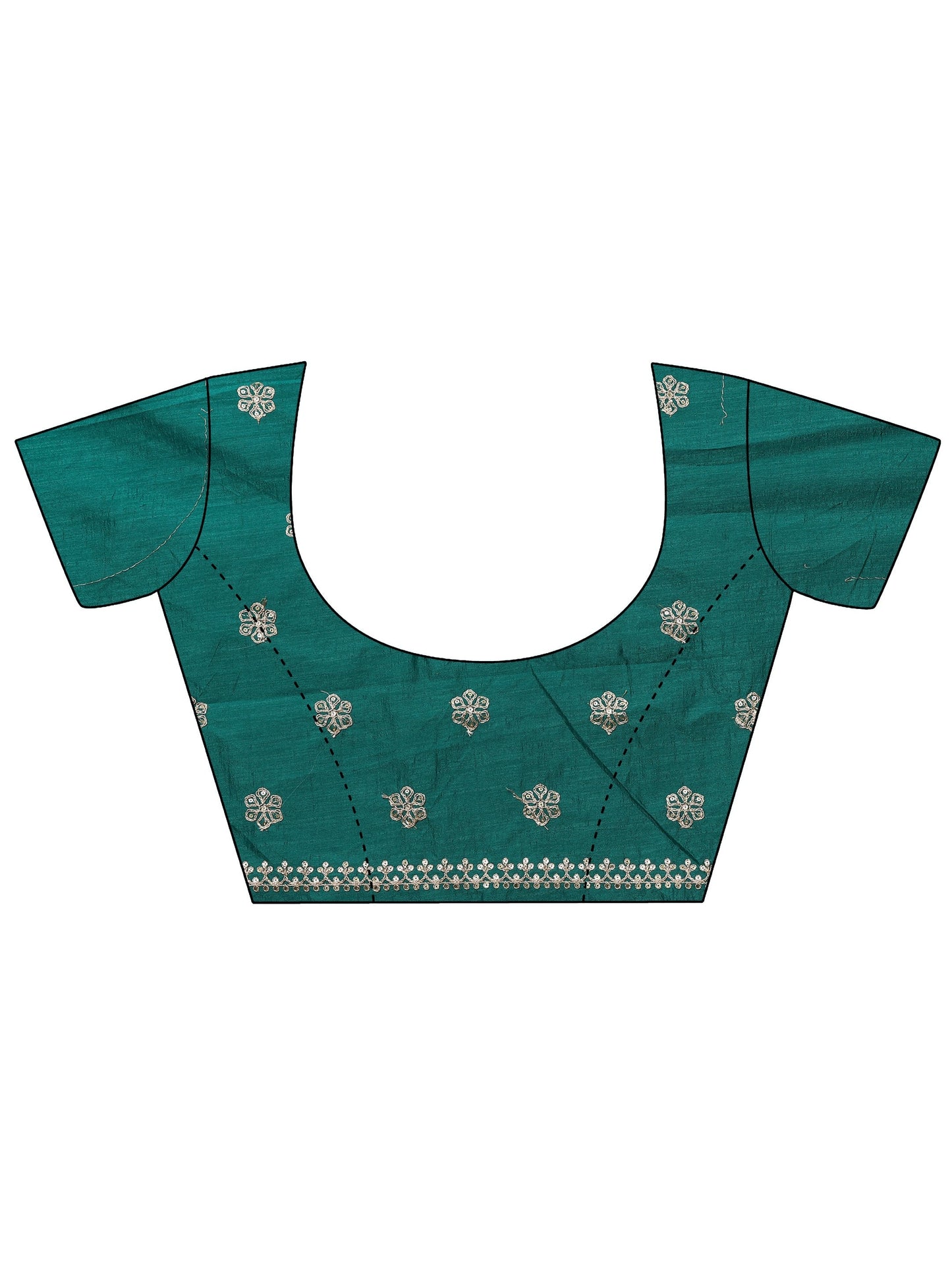 Green Bandhani Printed Silk Blend Saree With Unstitched Blouse Piece