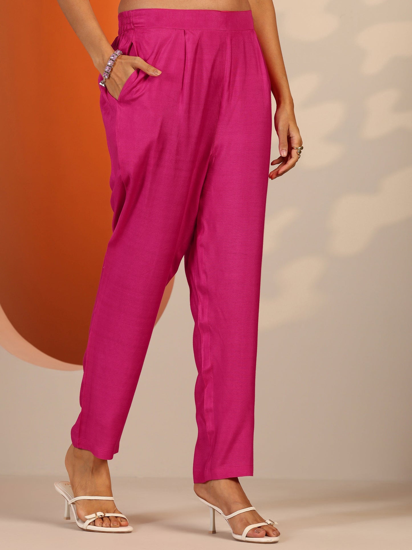 Pink Printed Muslin Straight Suit Set With Dupatta