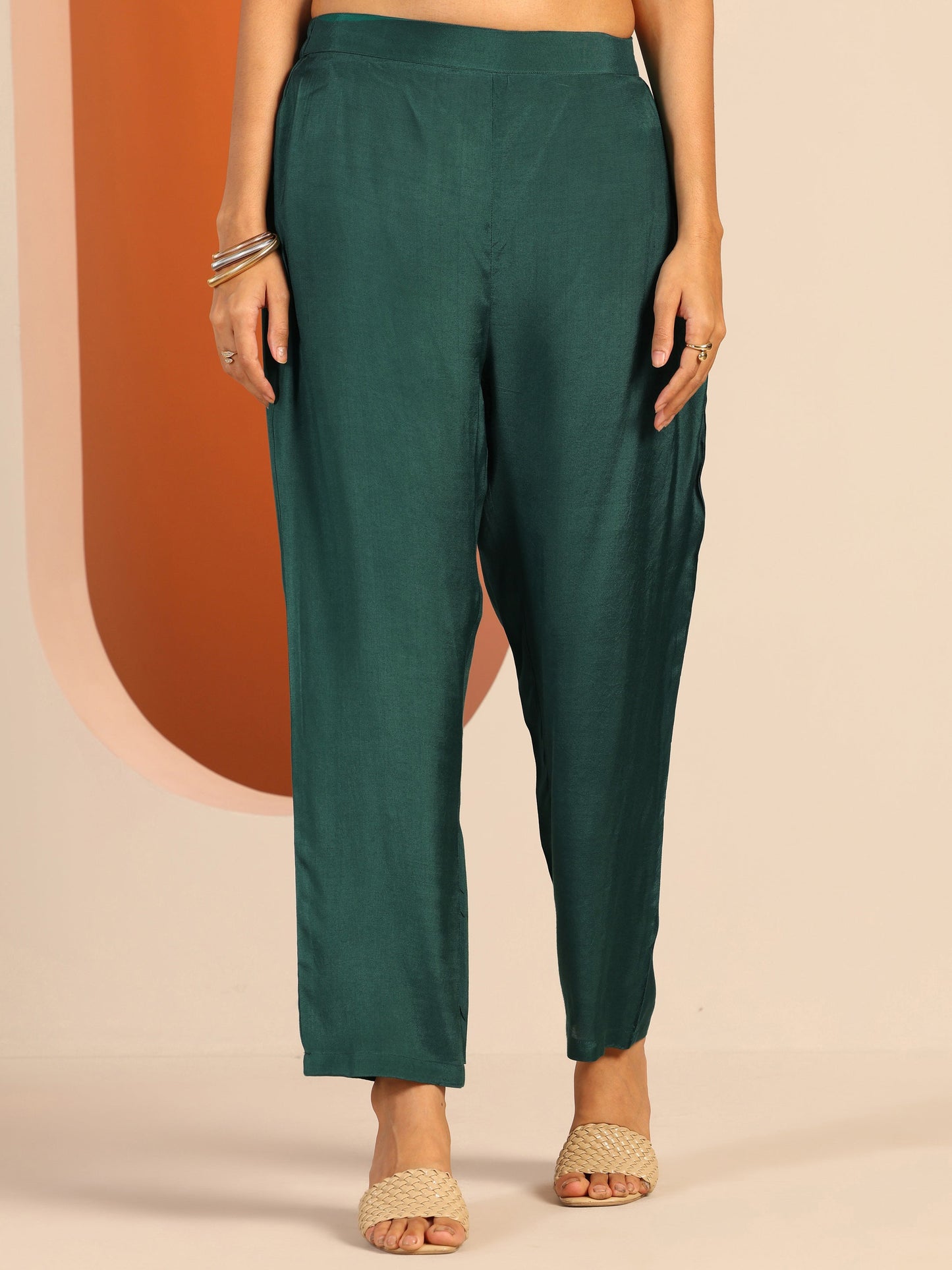 Green Printed Muslin Straight Suit Set With Dupatta