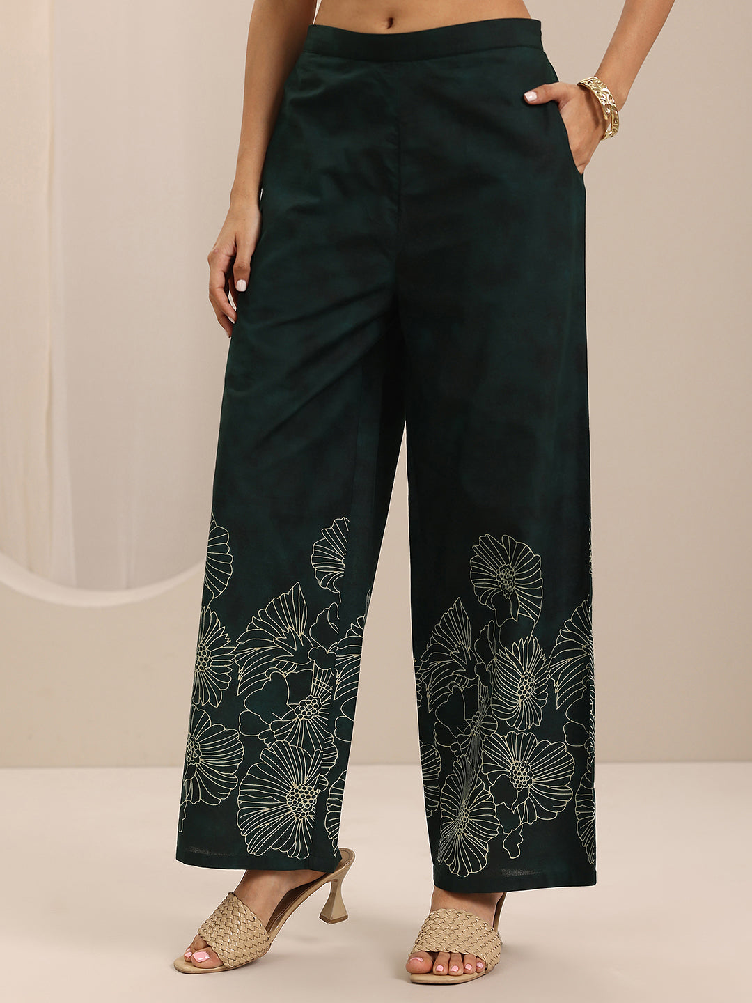 Green Printed Cotton Co-Ord Sets