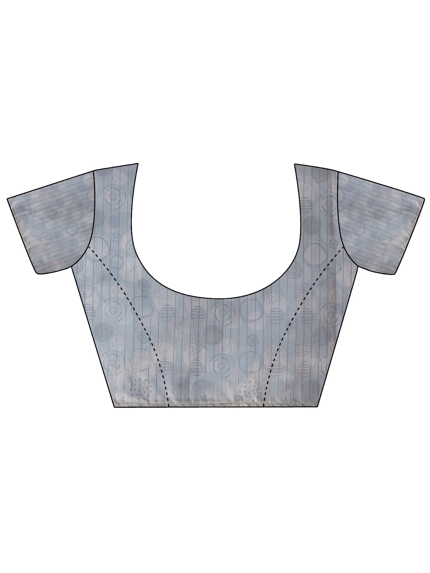 Blue Embellished Nylon Saree With Unstitched Blouse Piece