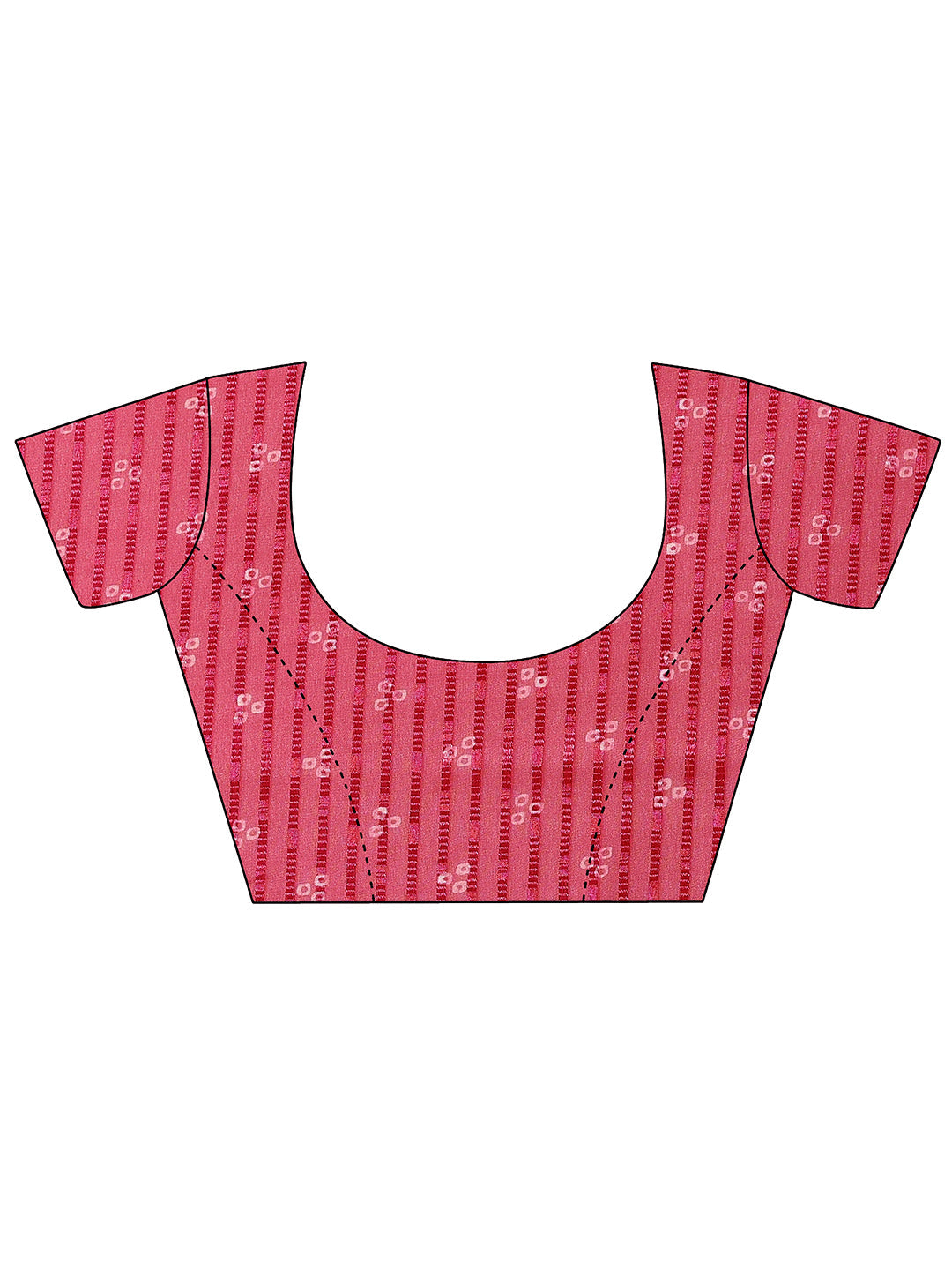 Pink Bandhani Printed Chiffon Saree With Unstitched Blouse Piece