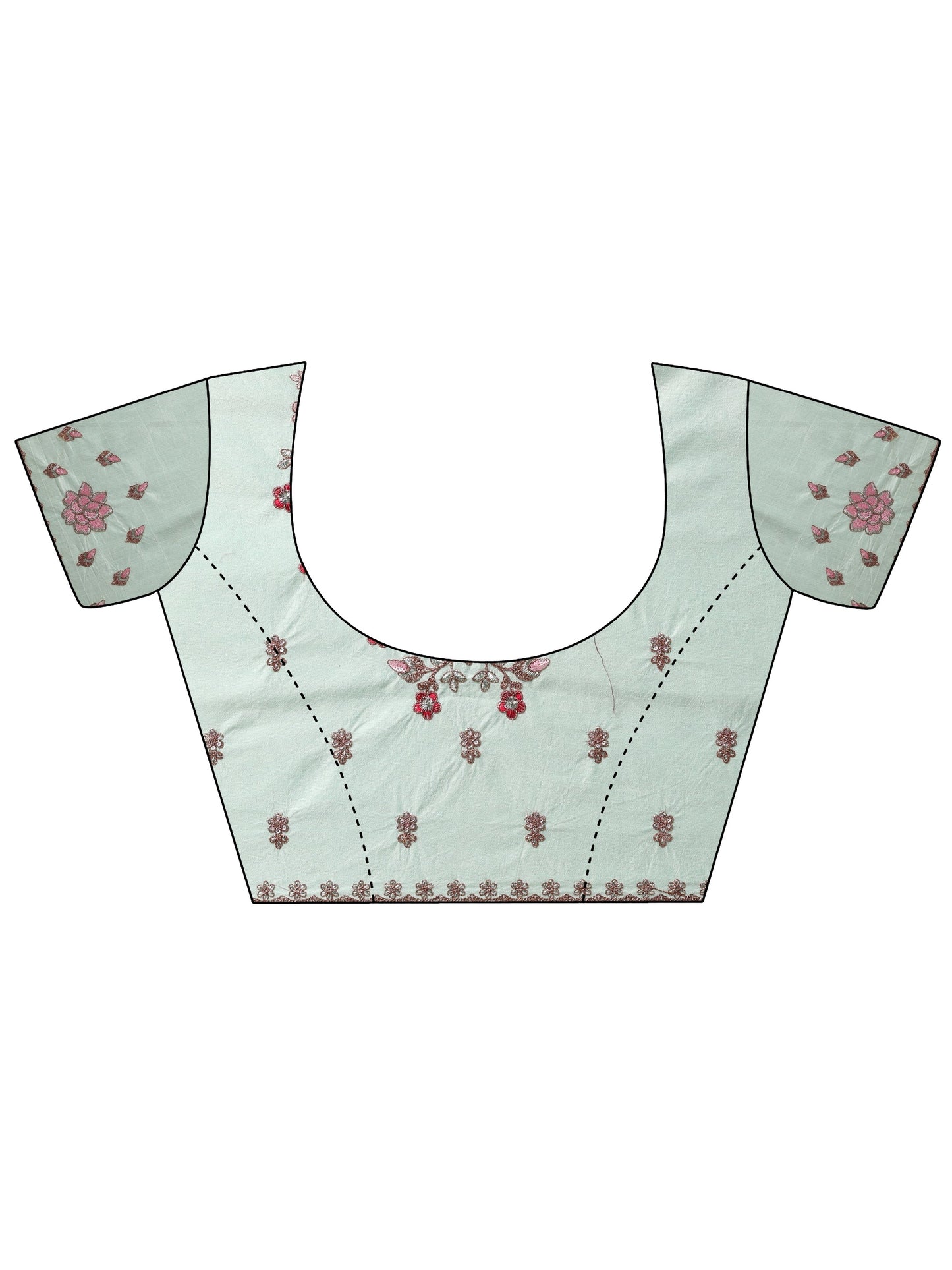 Pink Printed Georgette Sarees With Unstitched Blouse Piece