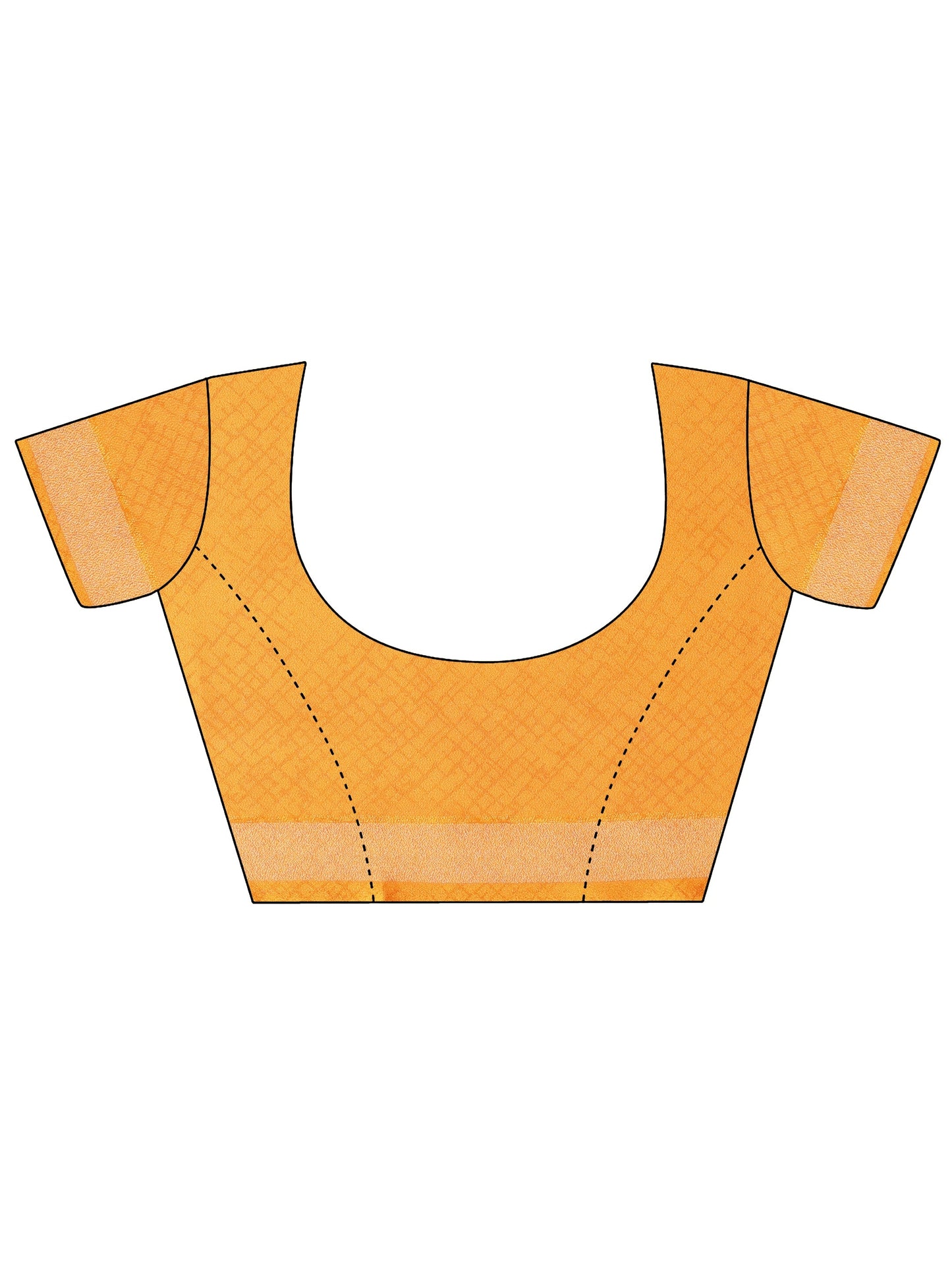 Mustard Printed Georgette Sarees With Unstitched Blouse Piece