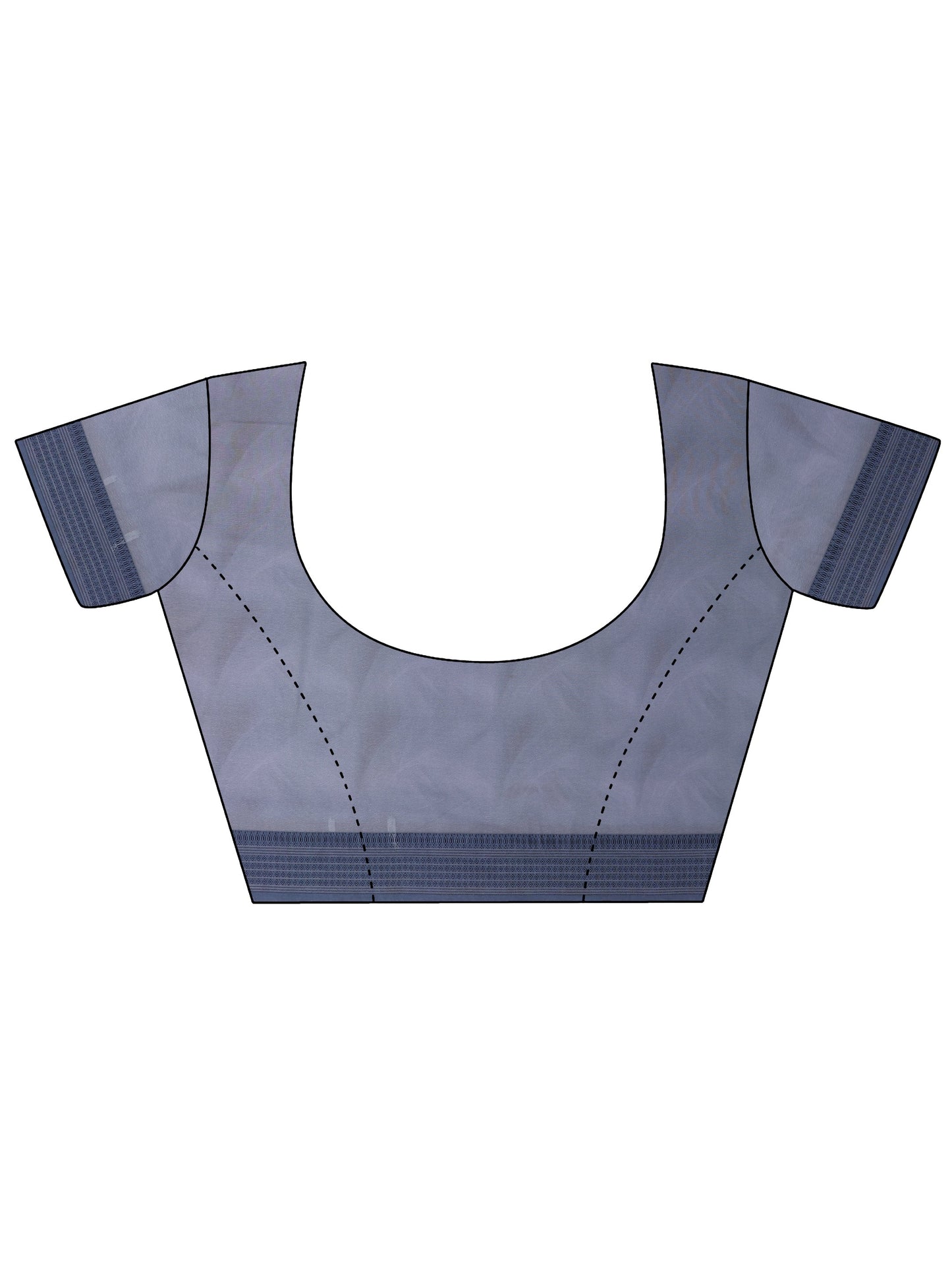 Blue Printed Georgette Sarees With Unstitched Blouse Piece