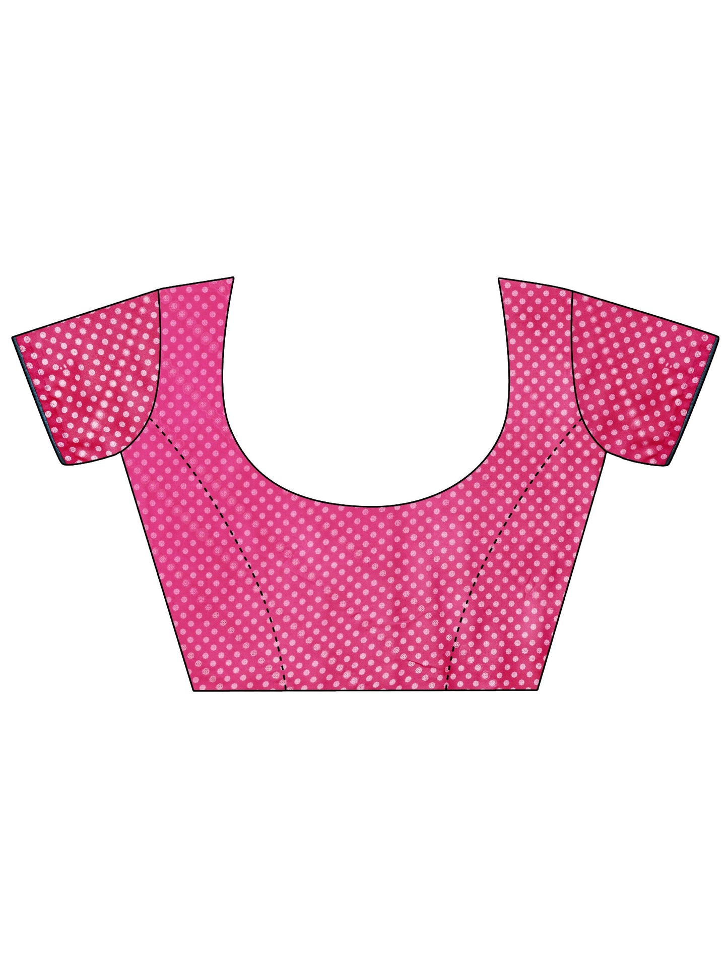 Pink Printed Georgette Sarees With Unstitched Blouse Piece