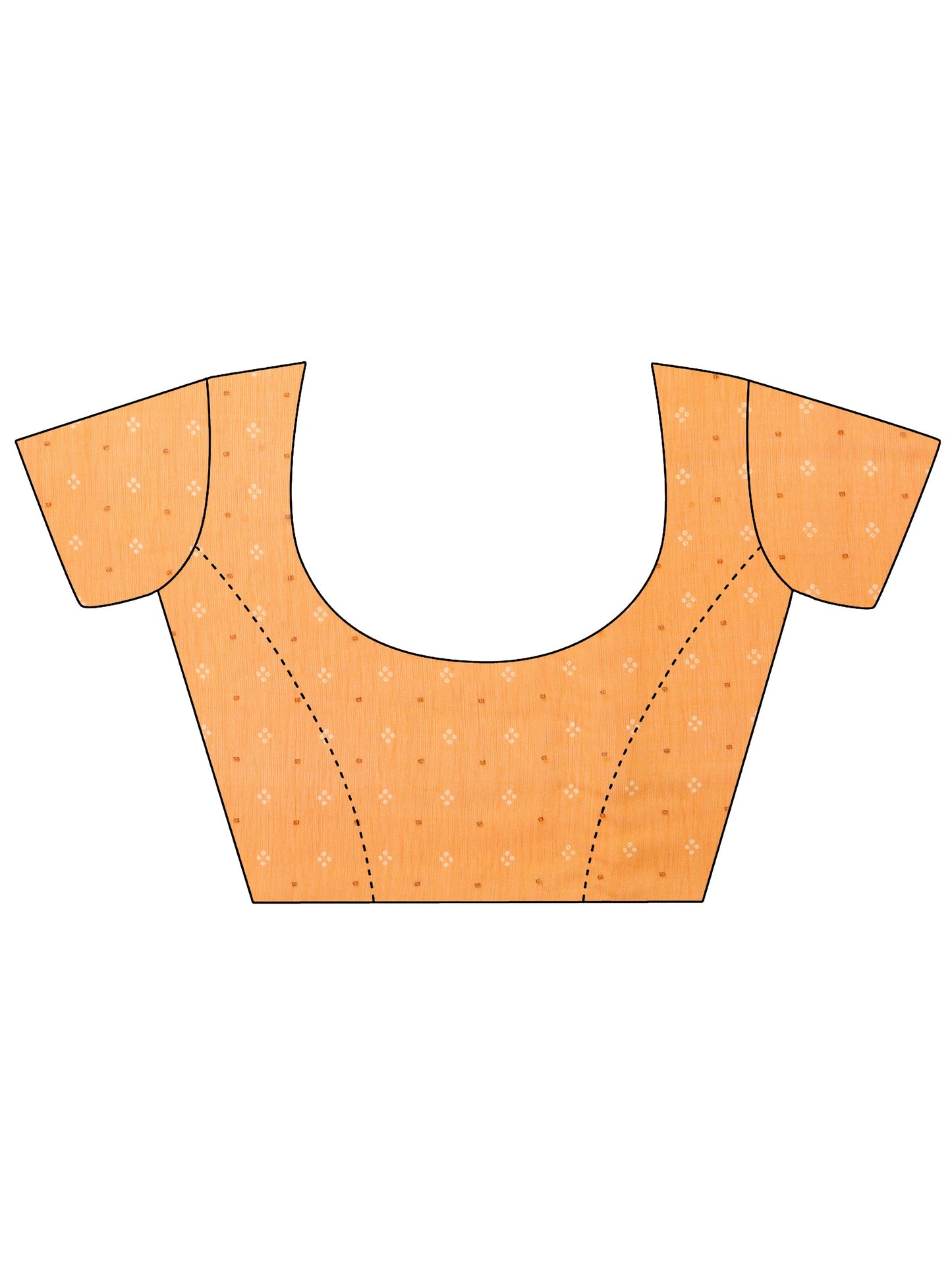 Mustard Bandhani Printed Chiffon Saree With Unstitched Blouse Piece