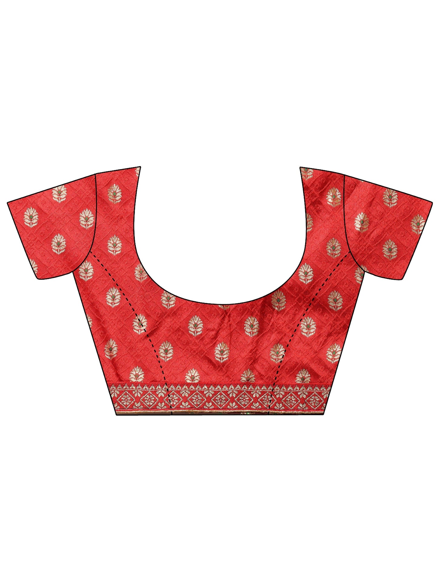 Orange Bandhani Printed Georgette Saree With Unstitched Blouse Piece