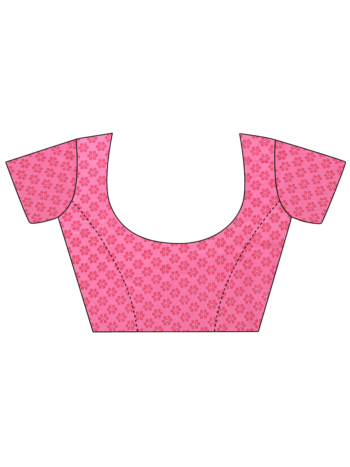 Pink Leheriya Printed Georgette Sarees With Unstitched Blouse Piece