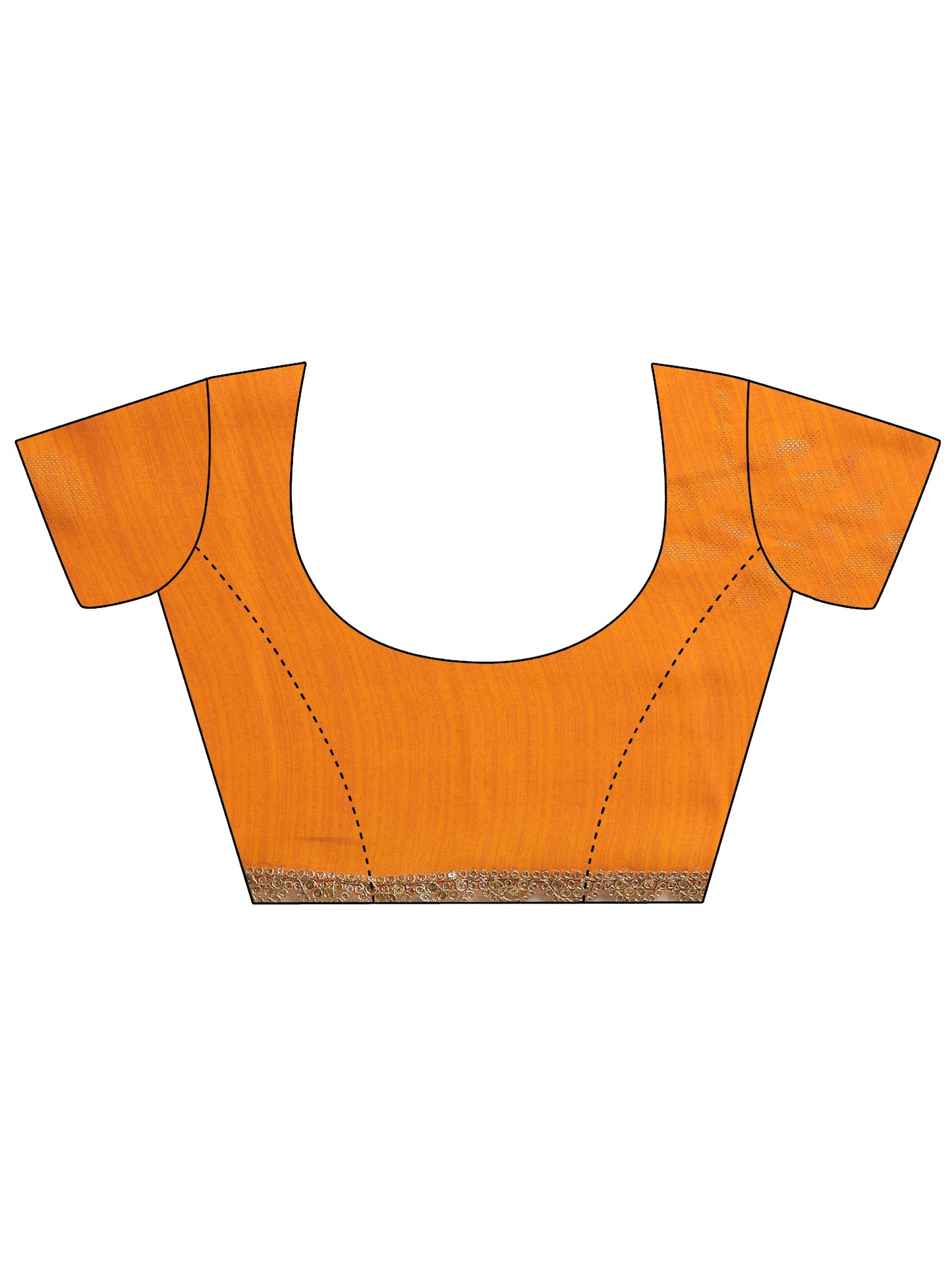 Orange Bandhani Printed Georgette Saree With Unstitched Blouse Piece