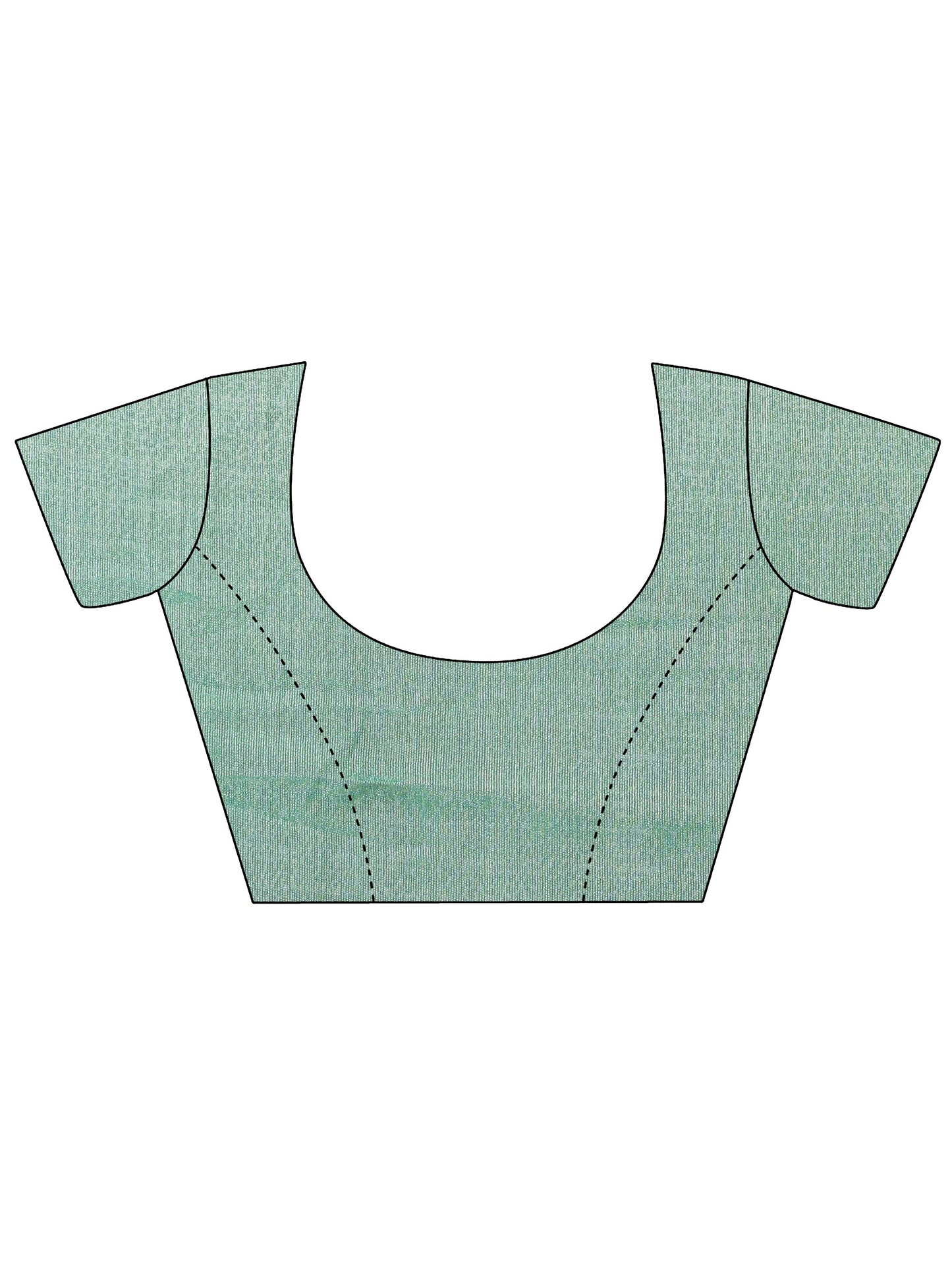 Green Printed Silk Blend Sarees With Unstitched Blouse Piece