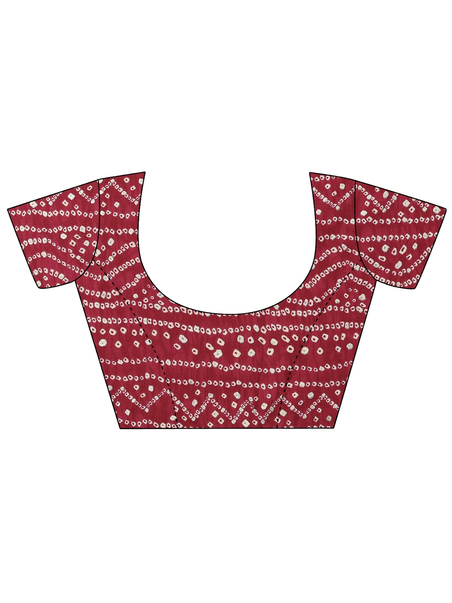 Red Embroidered Cotton Blend Sarees With Unstitched Blouse Piece