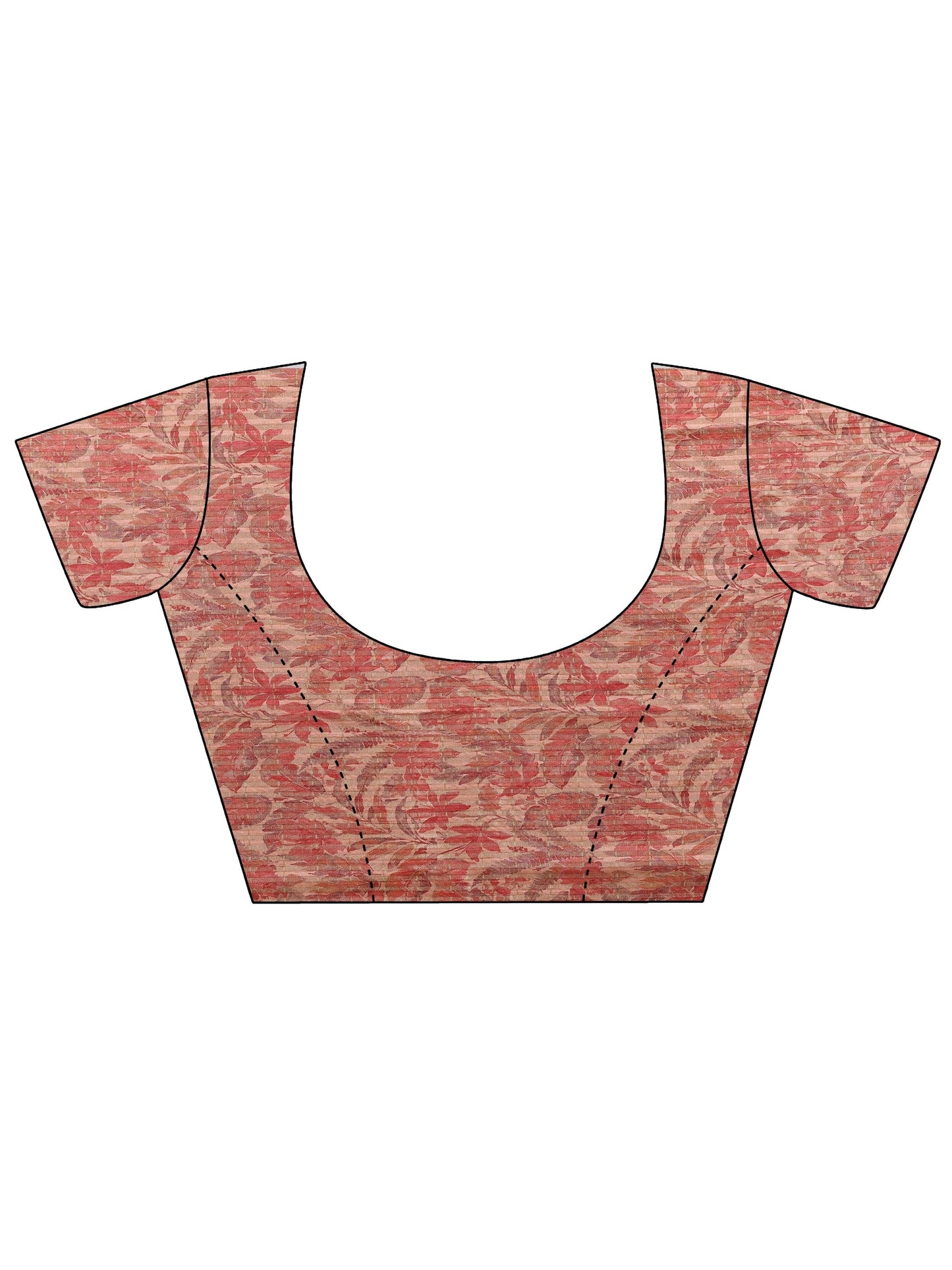 Beige Printed Silk Blend Sarees With Unstitched Blouse Piece