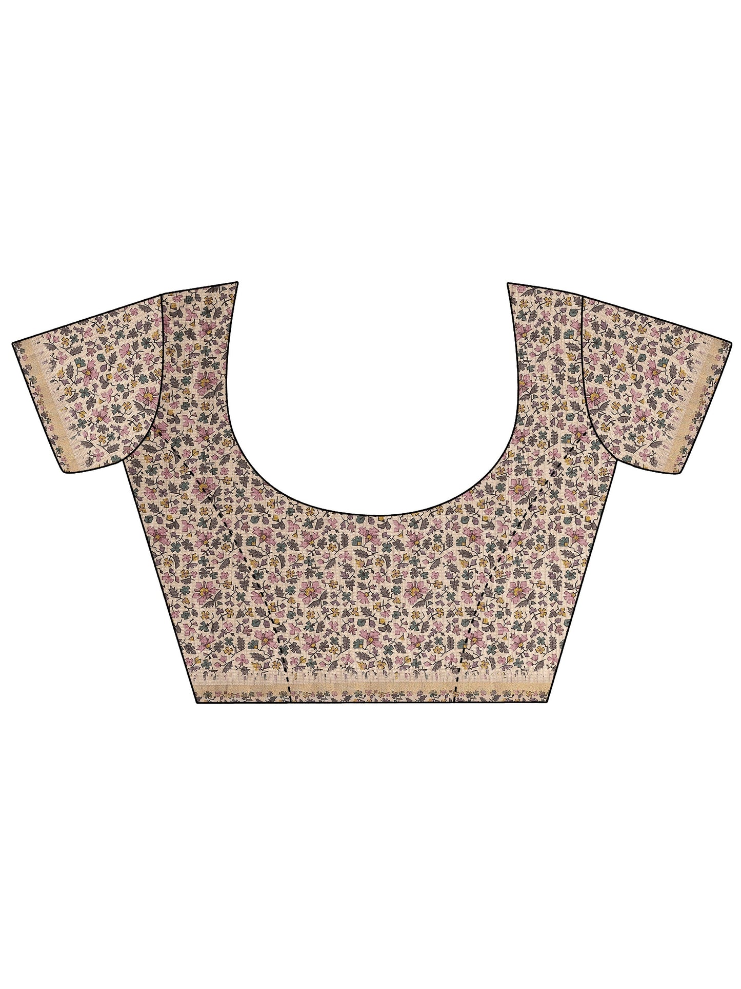 Purple Printed Silk Blend Sarees With Unstitched Blouse Piece