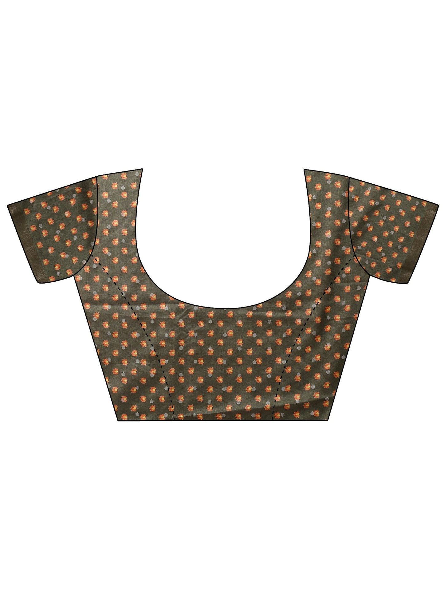 Multi Leheriya Printed Silk Blend Saree With Unstitched Blouse Piece