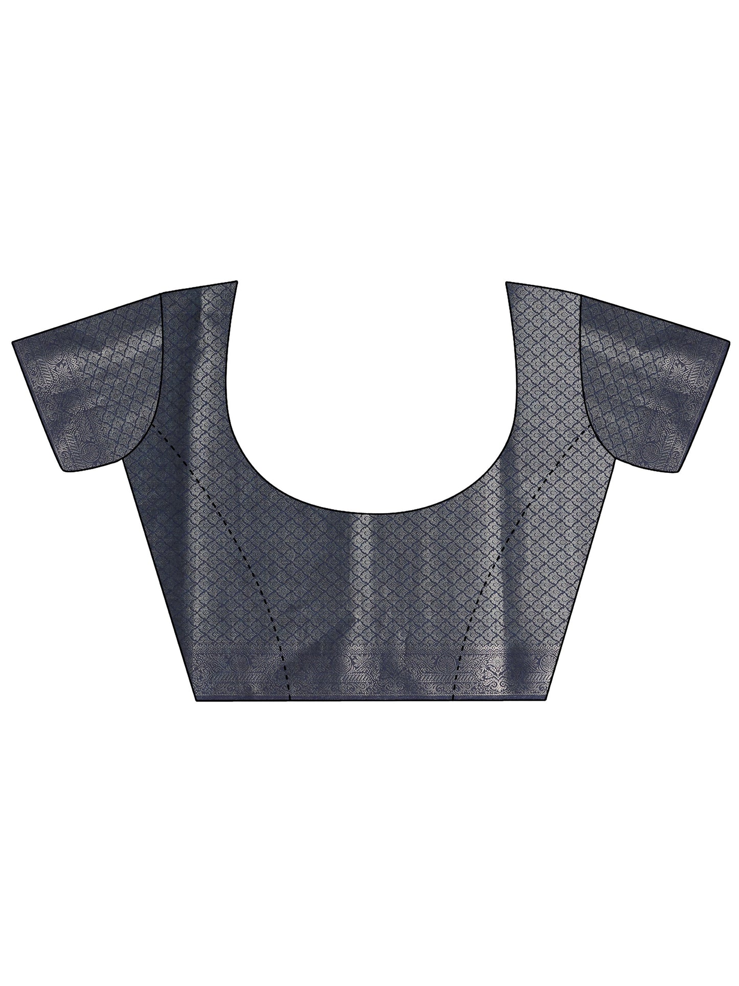 Blue Printed Silk Blend Sarees With Unstitched Blouse Piece