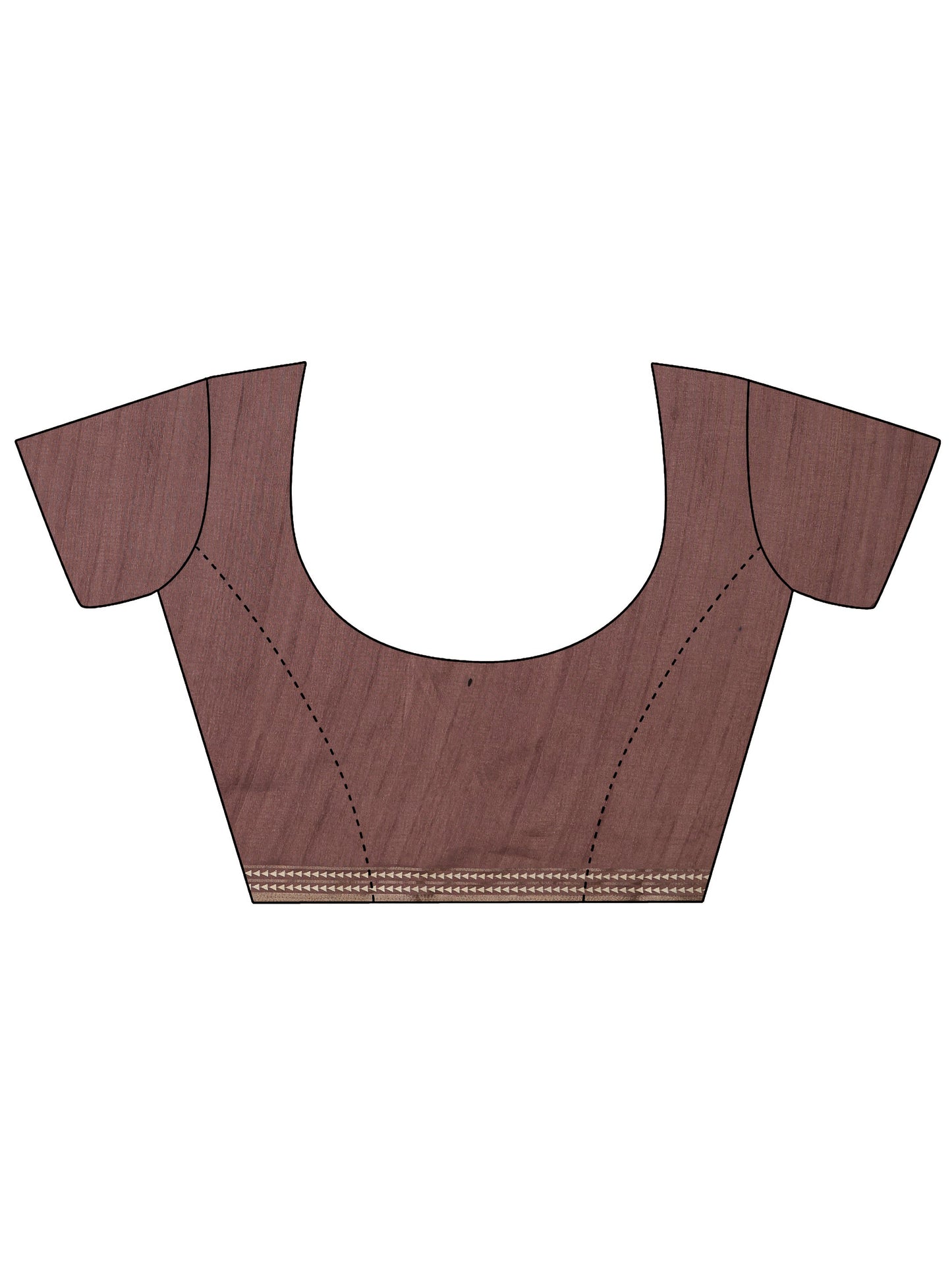 Mauve Printed Silk Blend Saree With Unstitched Blouse Piece