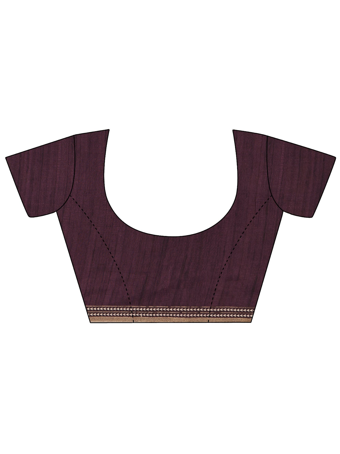 Purple Printed Silk Blend Saree With Unstitched Blouse Piece