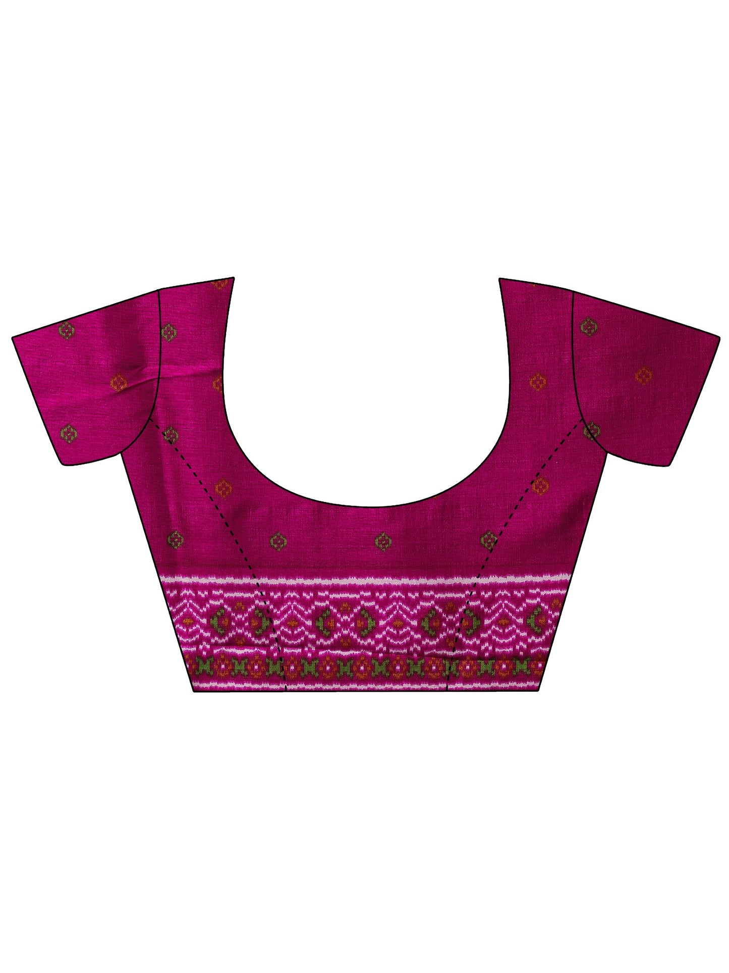 Blue Printed Silk Blend Saree With Unstitched Blouse Piece