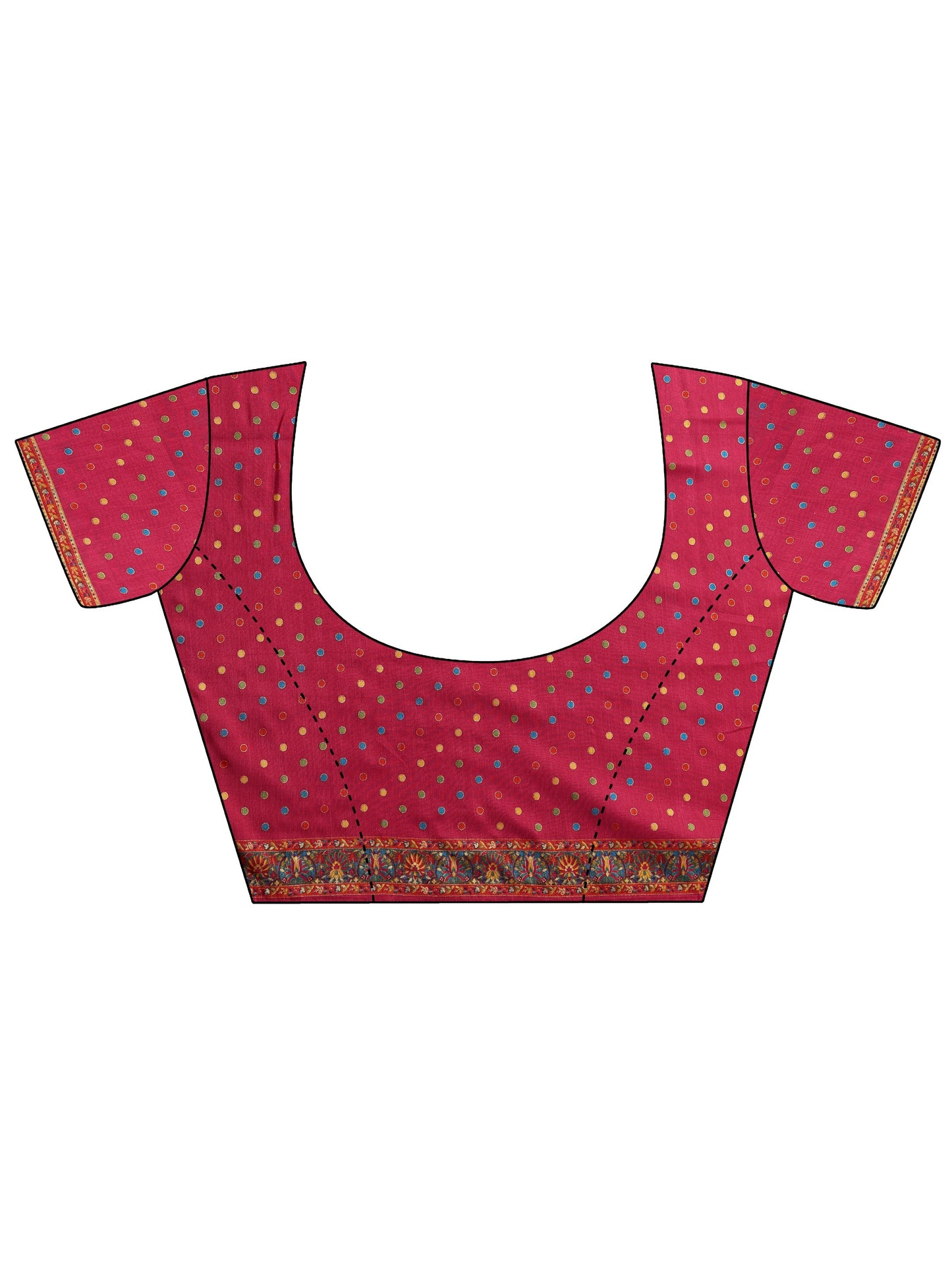 Mustard Printed Silk Blend Saree With Unstitched Blouse Piece