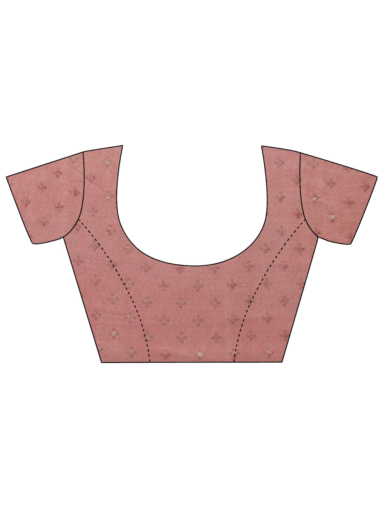 Magenta Printed Silk Blend Saree With Unstitched Blouse Piece