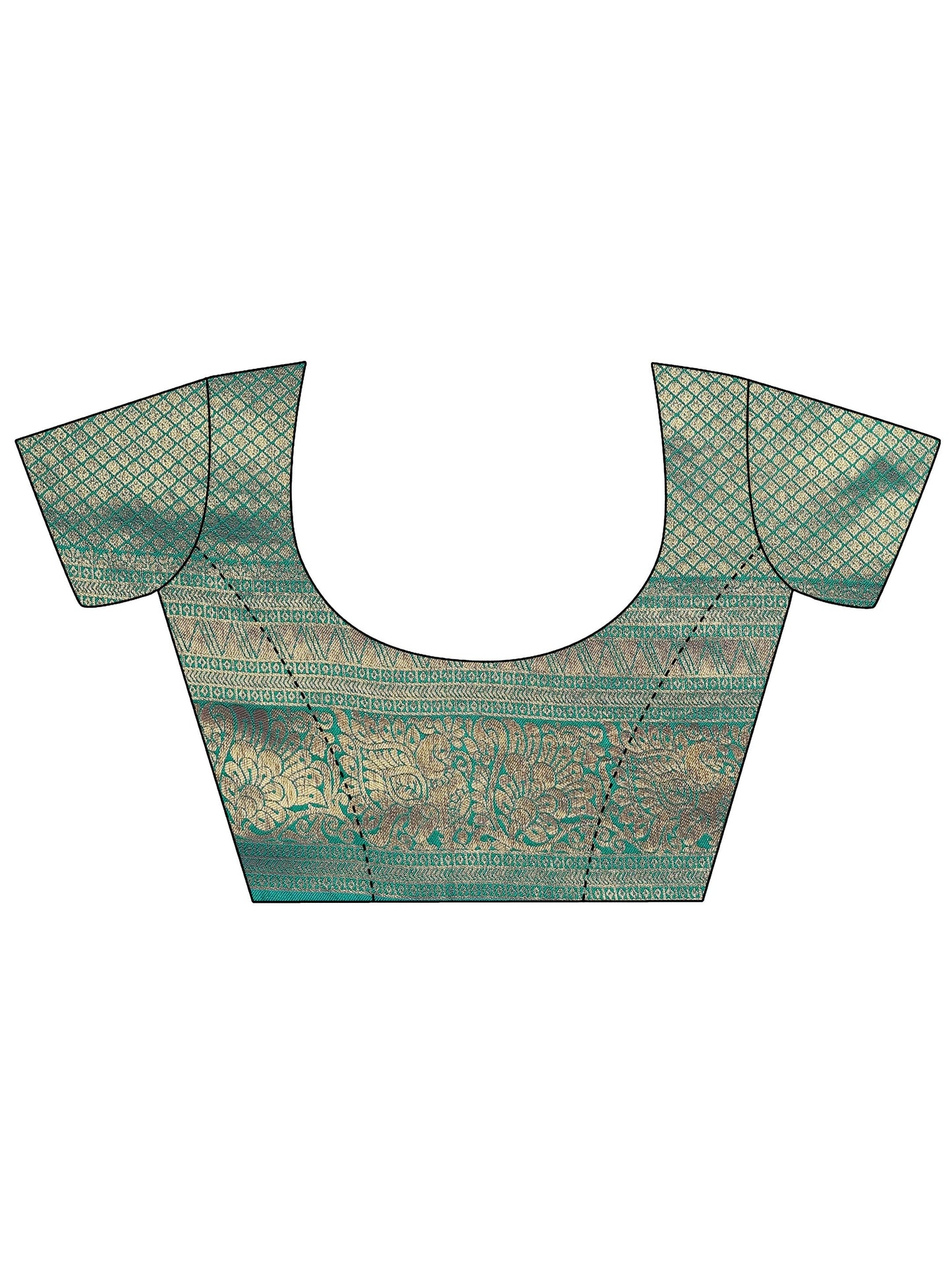 Pink Woven Design Silk Blend Saree With Unstitched Blouse Piece