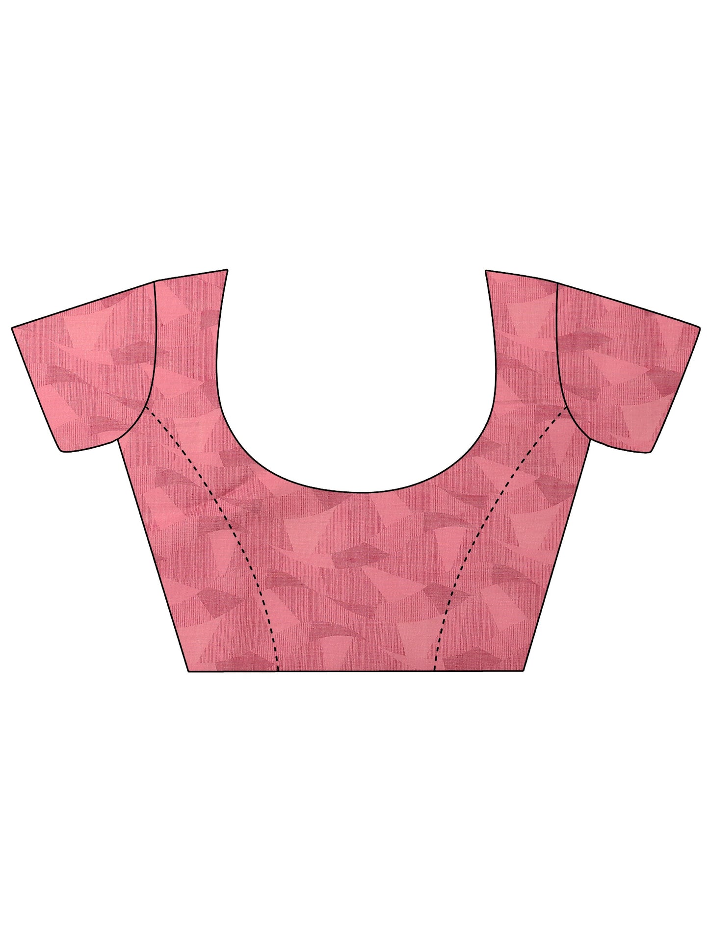 Pink Printed Silk Blend Saree With Unstitched Blouse Piece