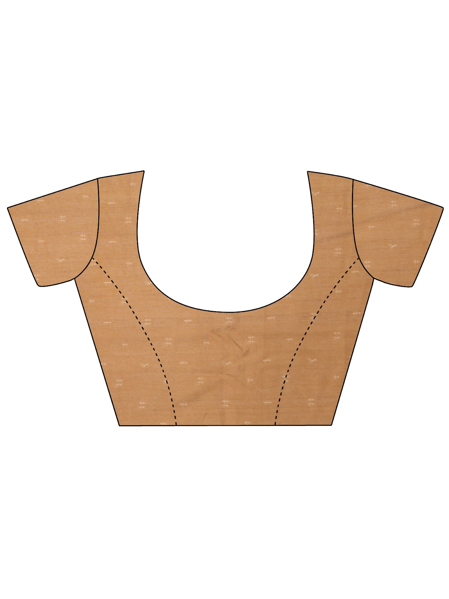 Rust Printed Silk Blend Saree With Unstitched Blouse Piece