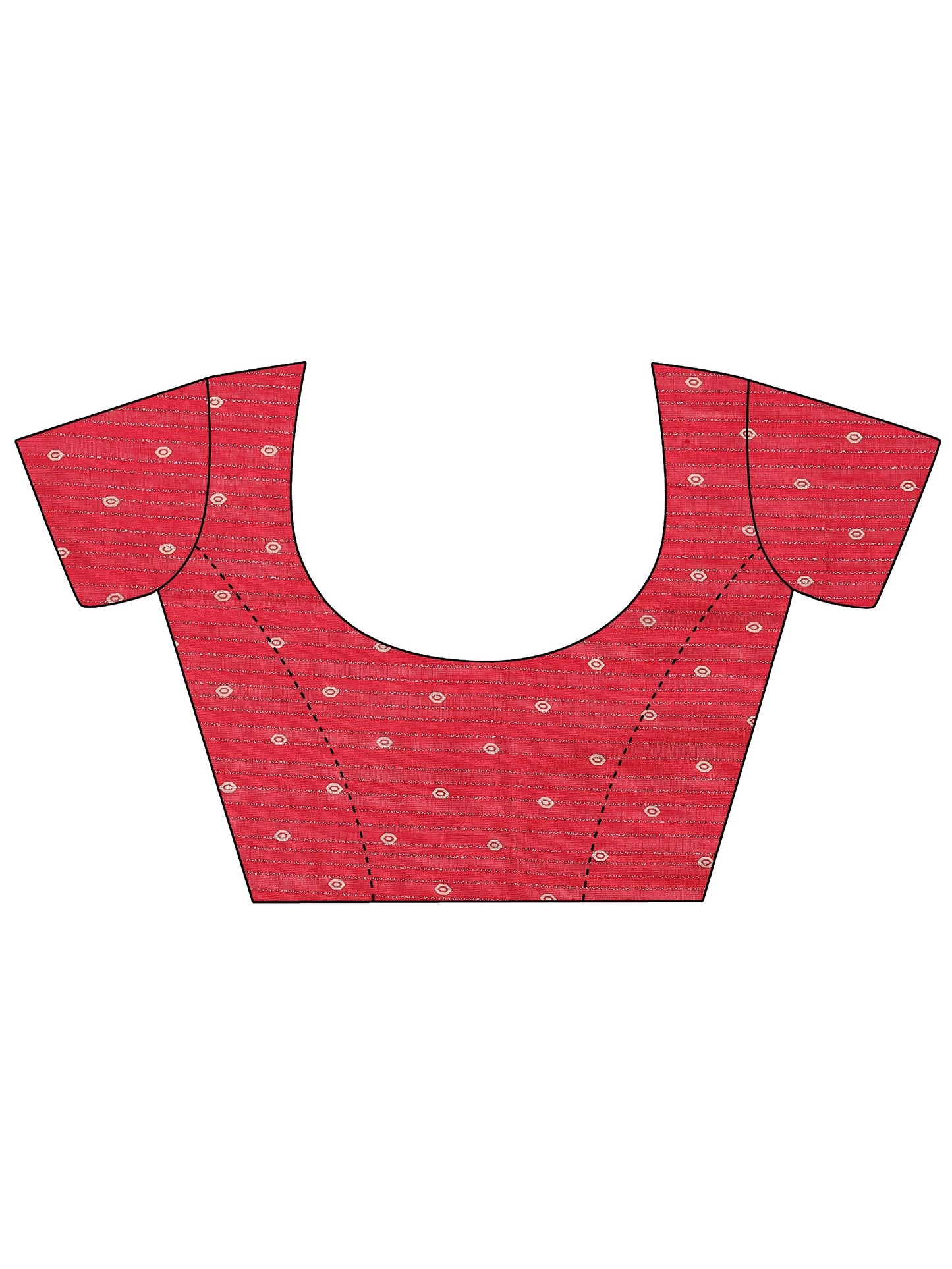 Pink Printed Silk Blend Saree With Unstitched Blouse Piece