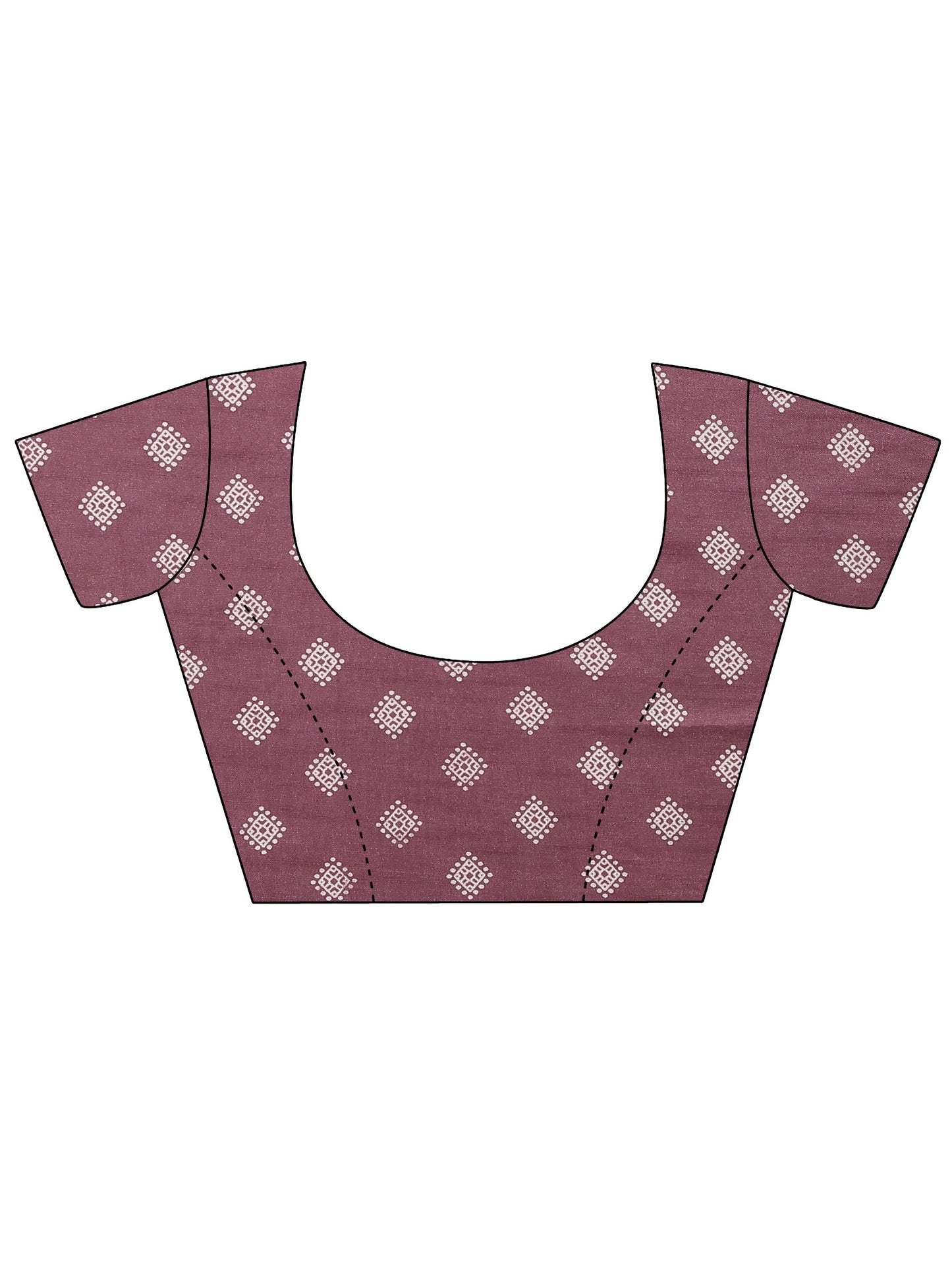 Purple Bandhani Printed Silk Blend Saree With Unstitched Blouse Piece