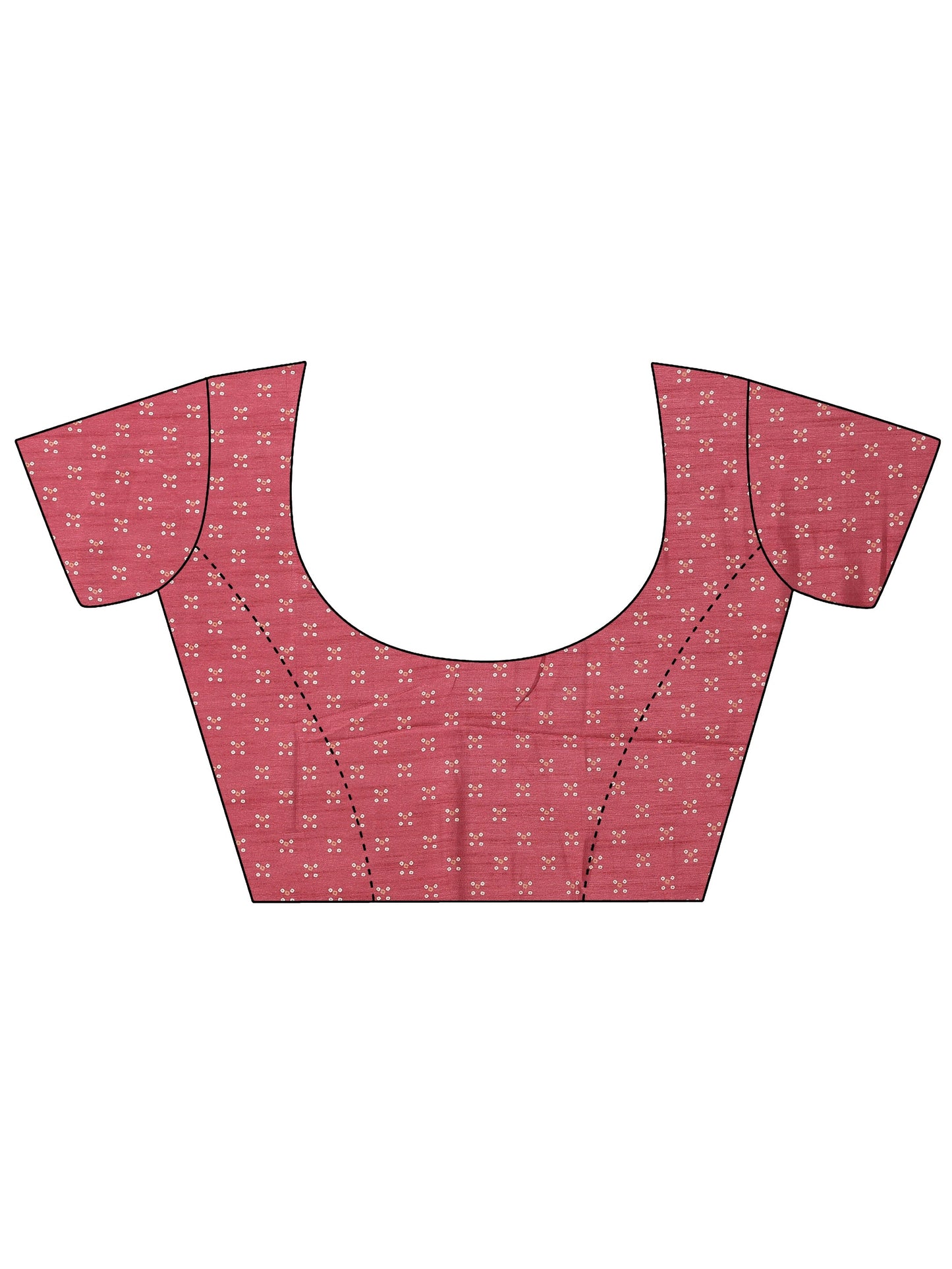 Mauve Bandhani Printed Silk Blend Saree With Unstitched Blouse Piece