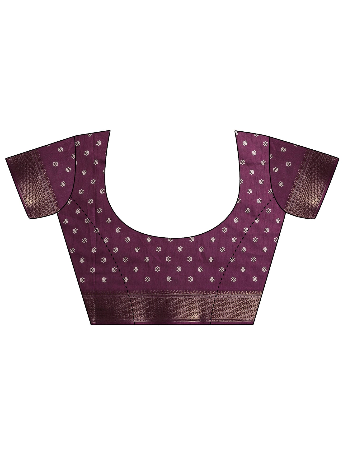 Burgundy Bandhani Printed Silk Blend Saree With Unstitched Blouse Piece