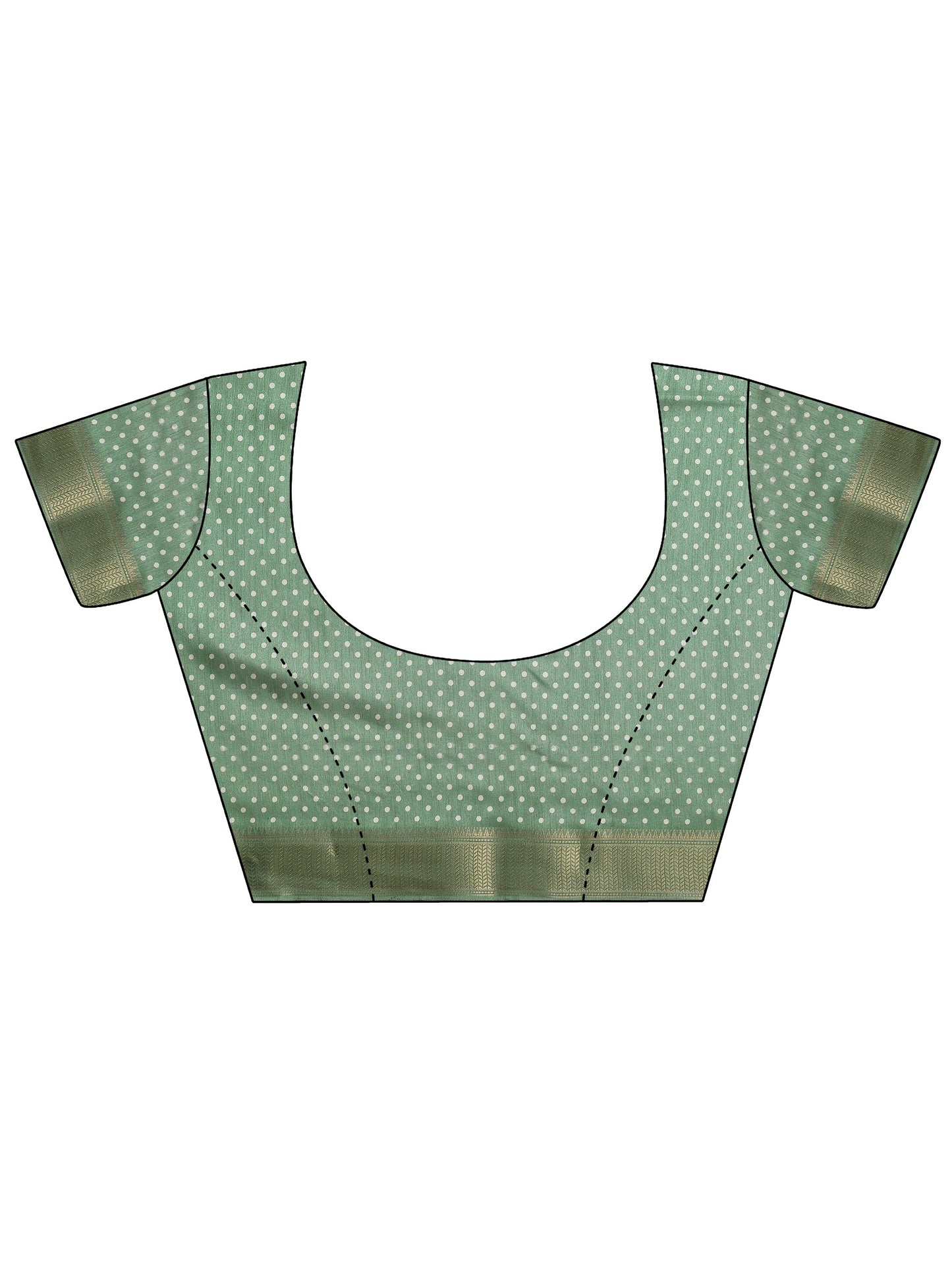 Green Leheriya Printed Silk Blend Saree With Unstitched Blouse Piece