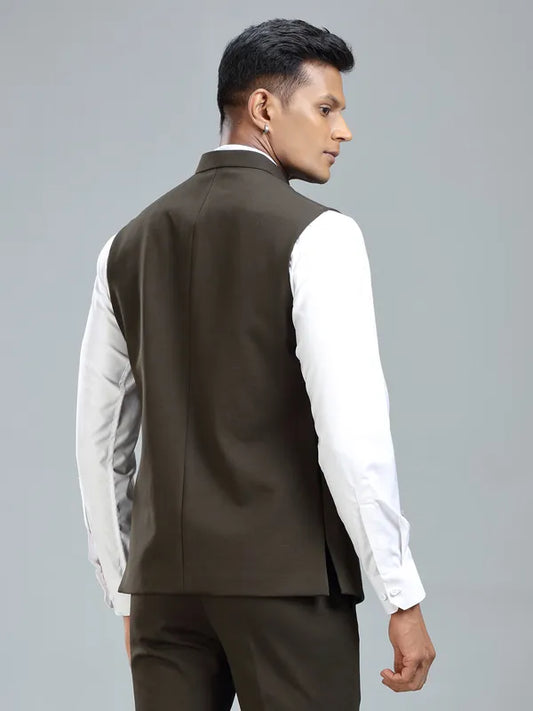 Great impression with green waistcoat for men