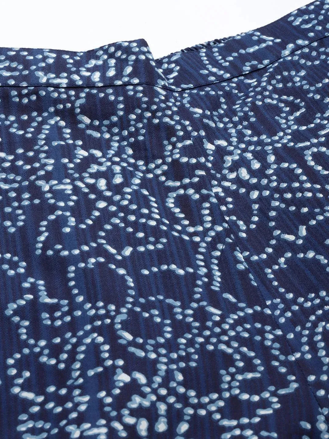 Blue Printed Cotton Night Suit