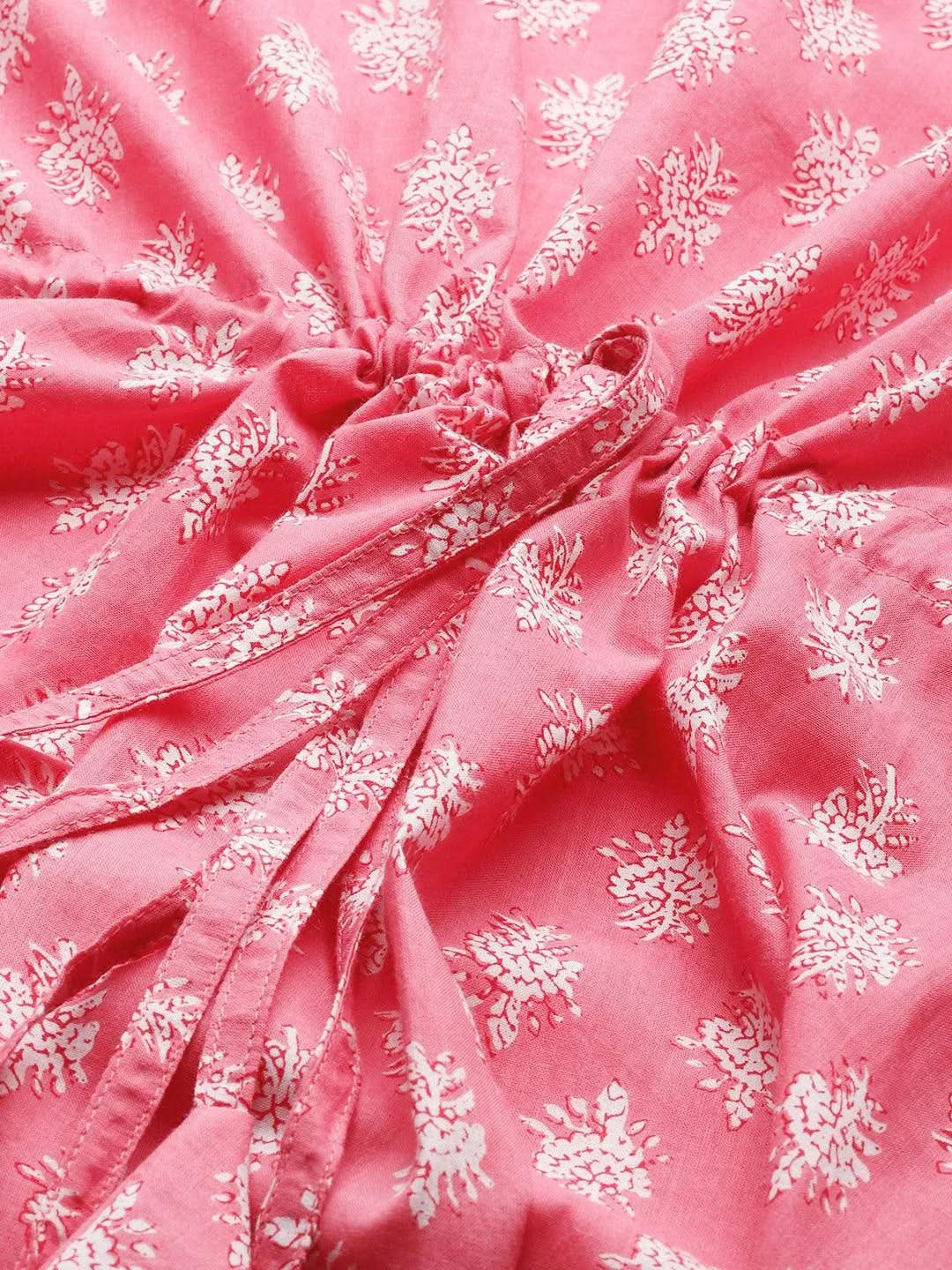 Pink Printed Cotton Nightdress