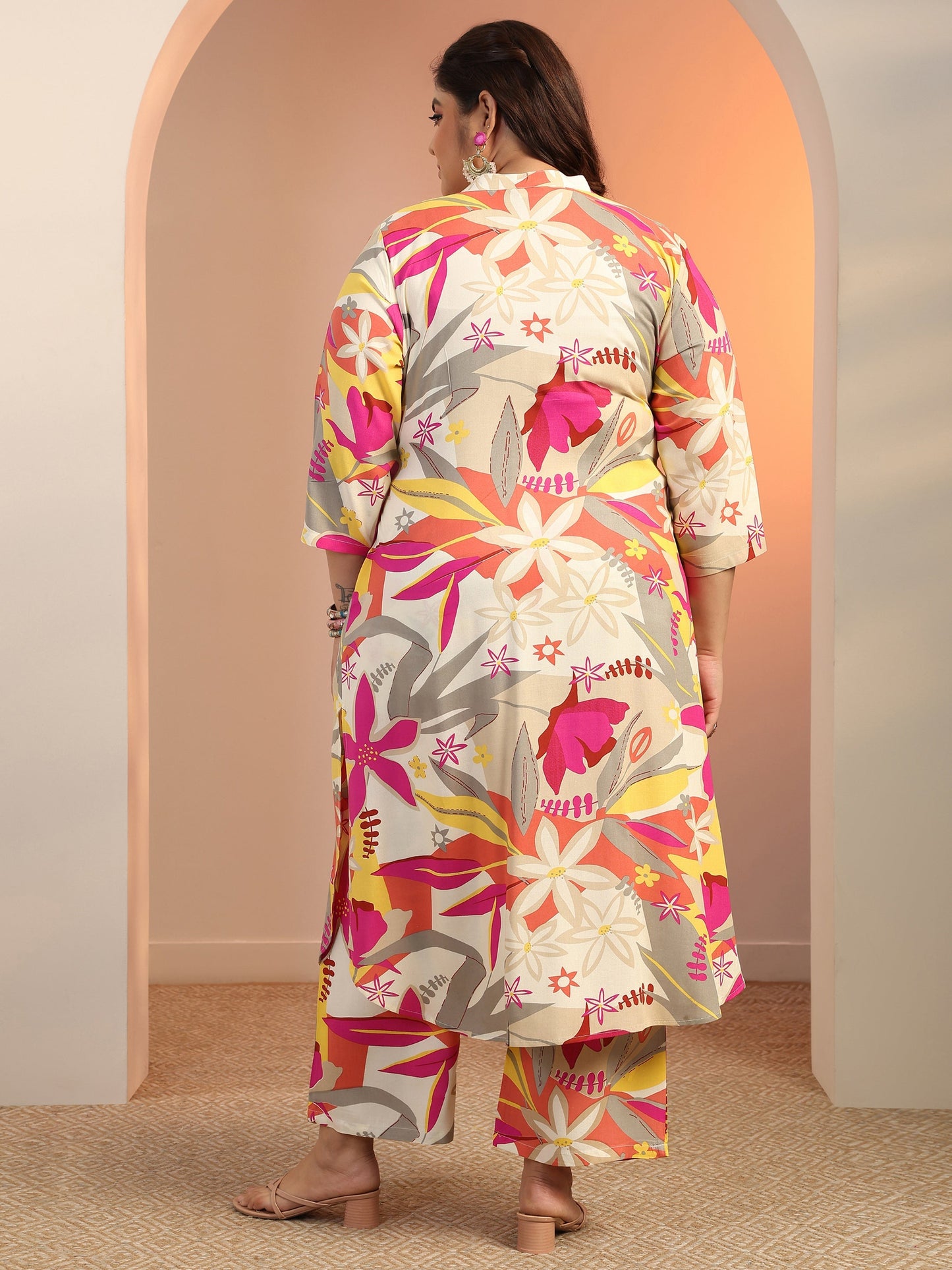 Plus Size Multi Printed Rayon Co-Ord Sets