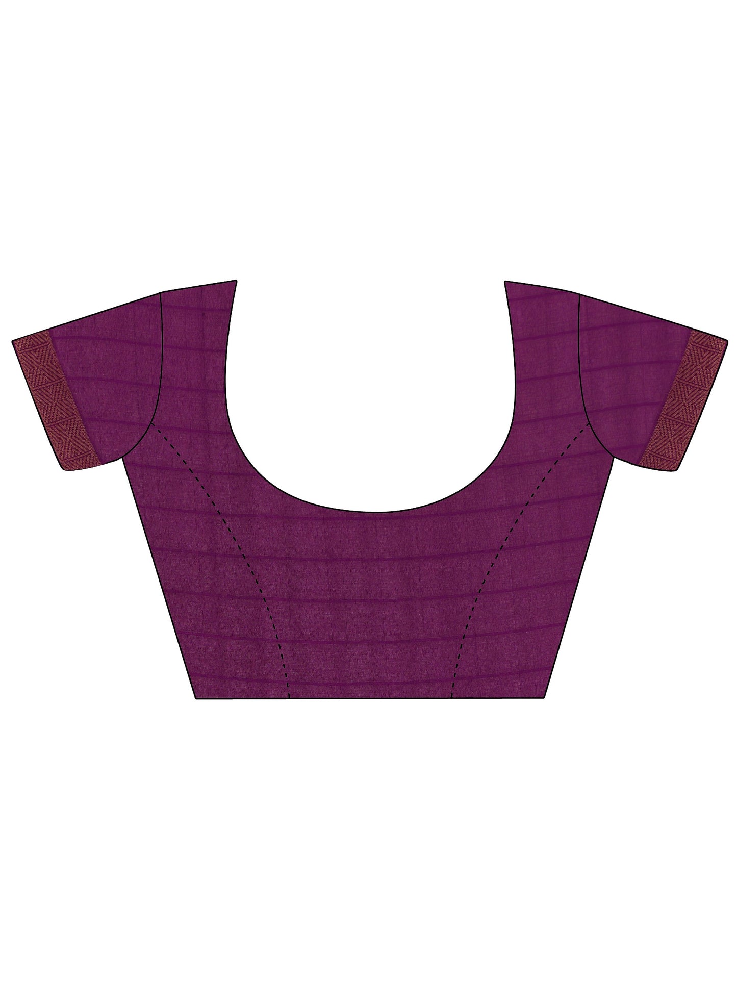 Wine Printed Georgette Saree With Unstitched Blouse Piece