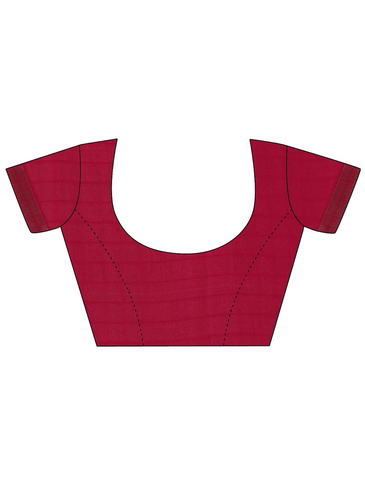 Red Printed Georgette Saree With Unstitched Blouse Piece