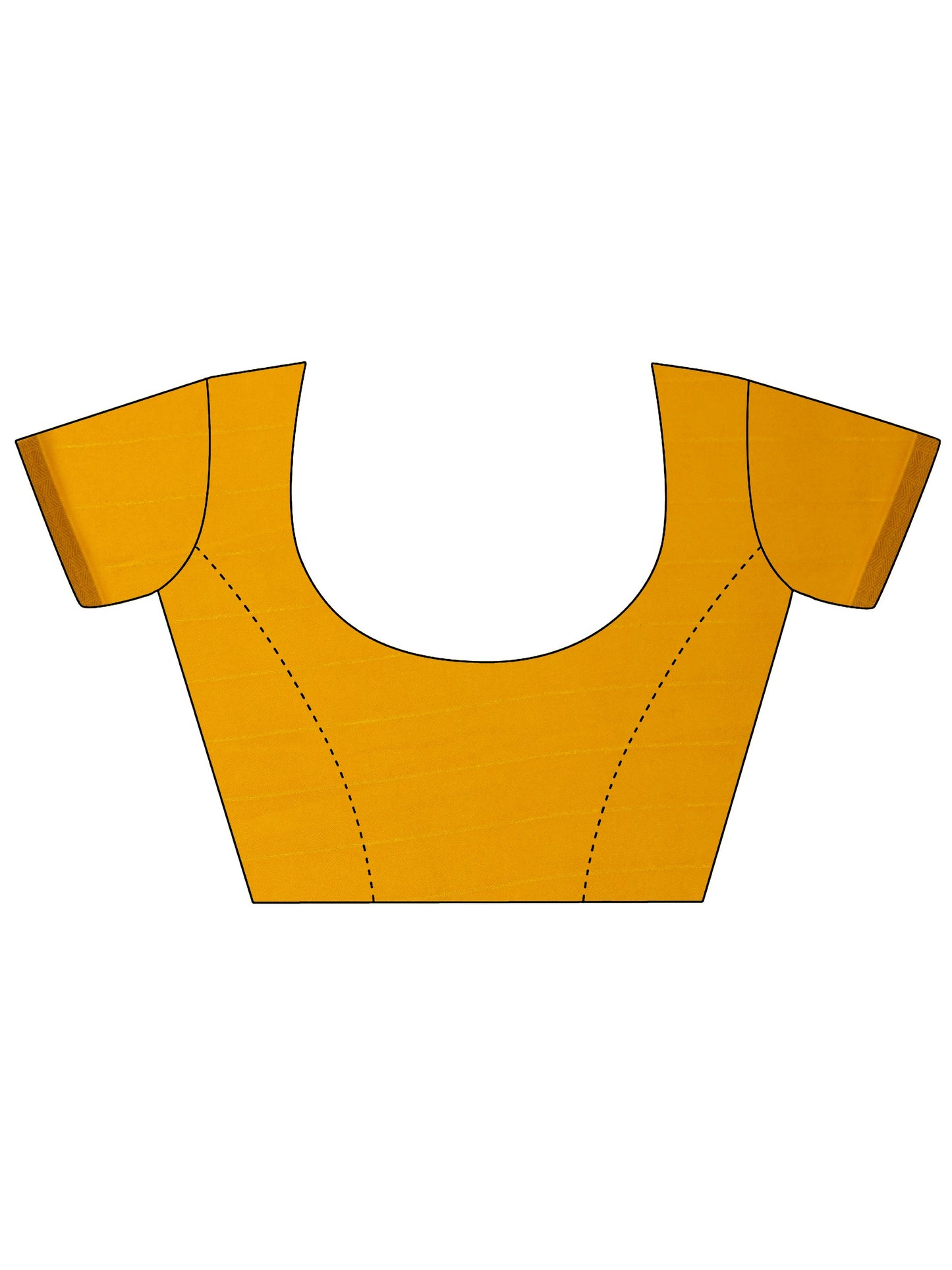 Yellow Printed Georgette Saree With Unstitched Blouse Piece