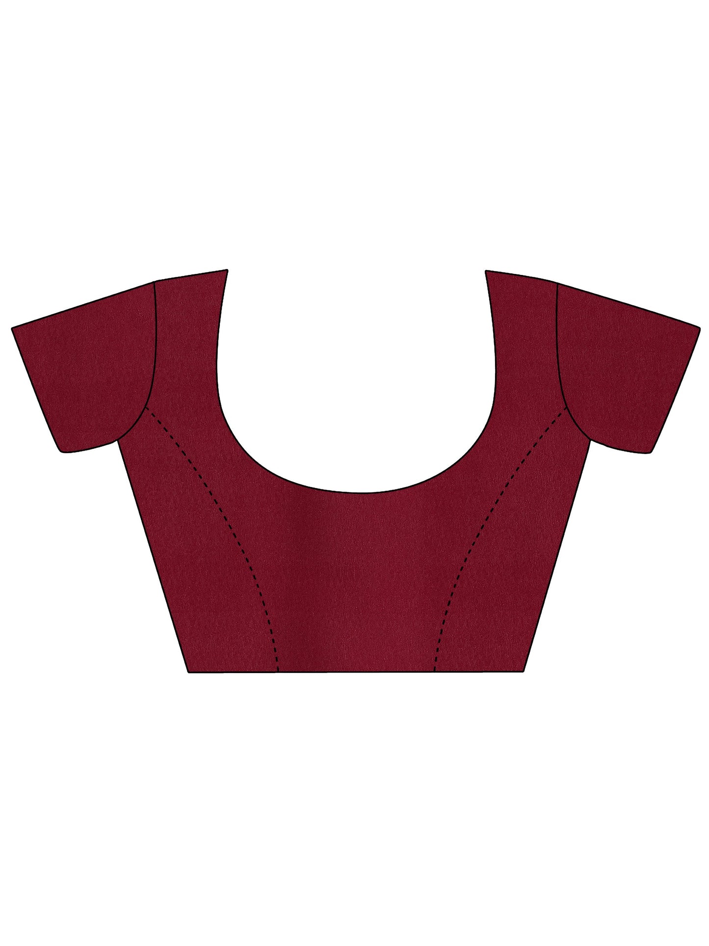 Maroon Printed Georgette Saree With Unstitched Blouse Piece