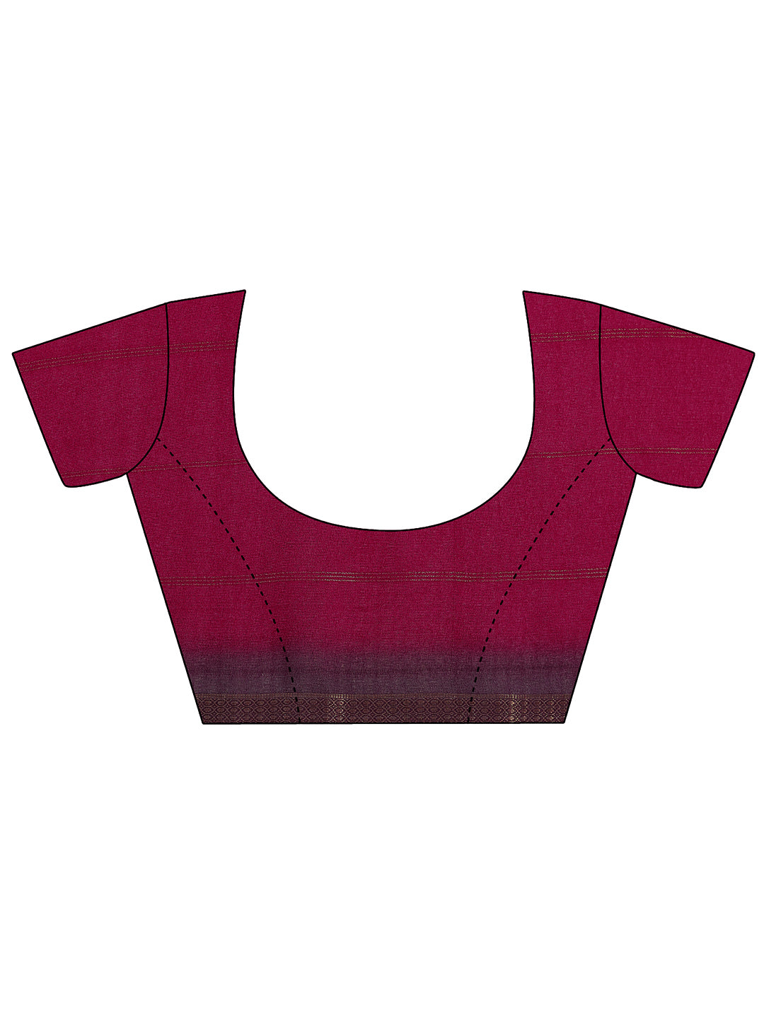 Red Printed Georgette Saree With Unstitched Blouse Piece