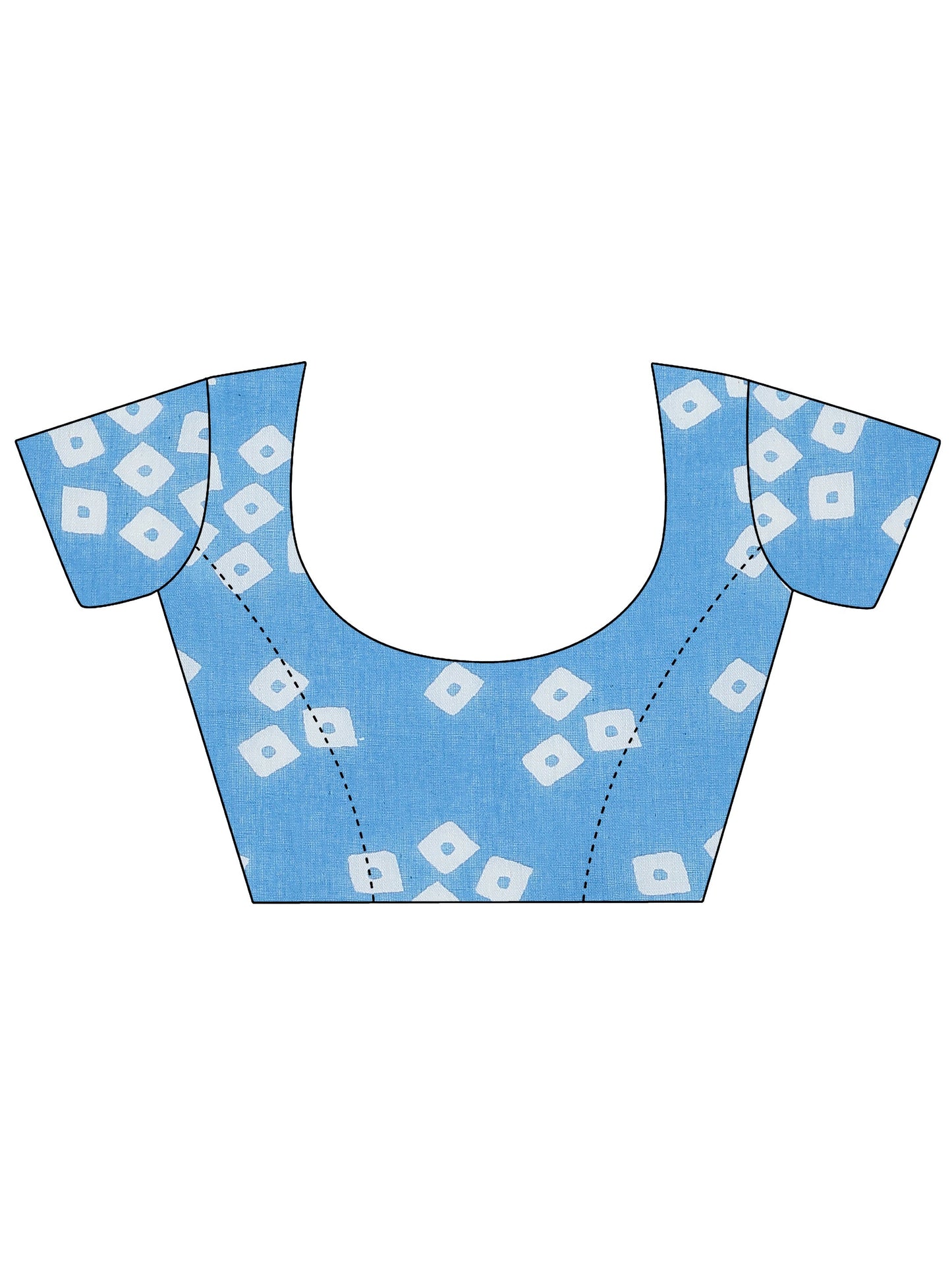 Yellow Printed Cotton Saree With Unstitched Blouse Piece